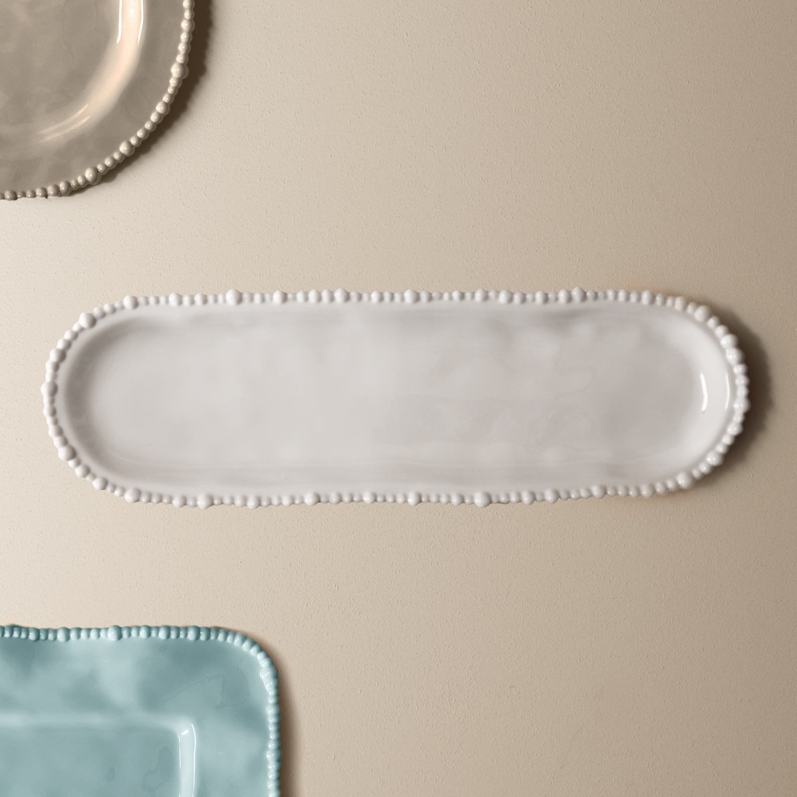 Baci Milano Joke Table Kitchen Melamin Oval Servis Tabağı 13 cm x 44 cm Kahverengi