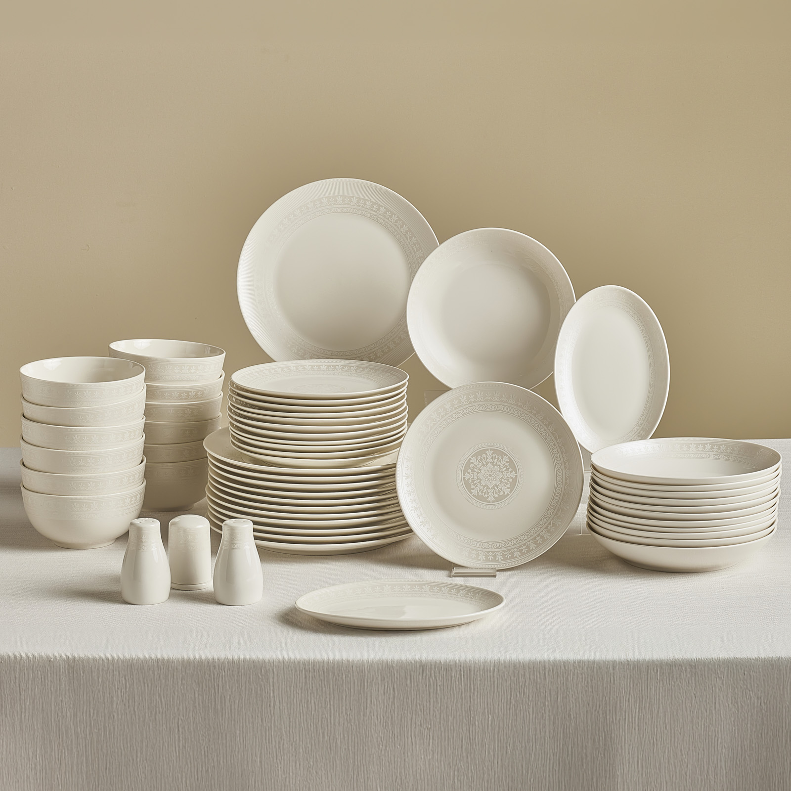 Karaca Forever Bone Artiste 53 Parça 12 Kişilik Yemek Takımı