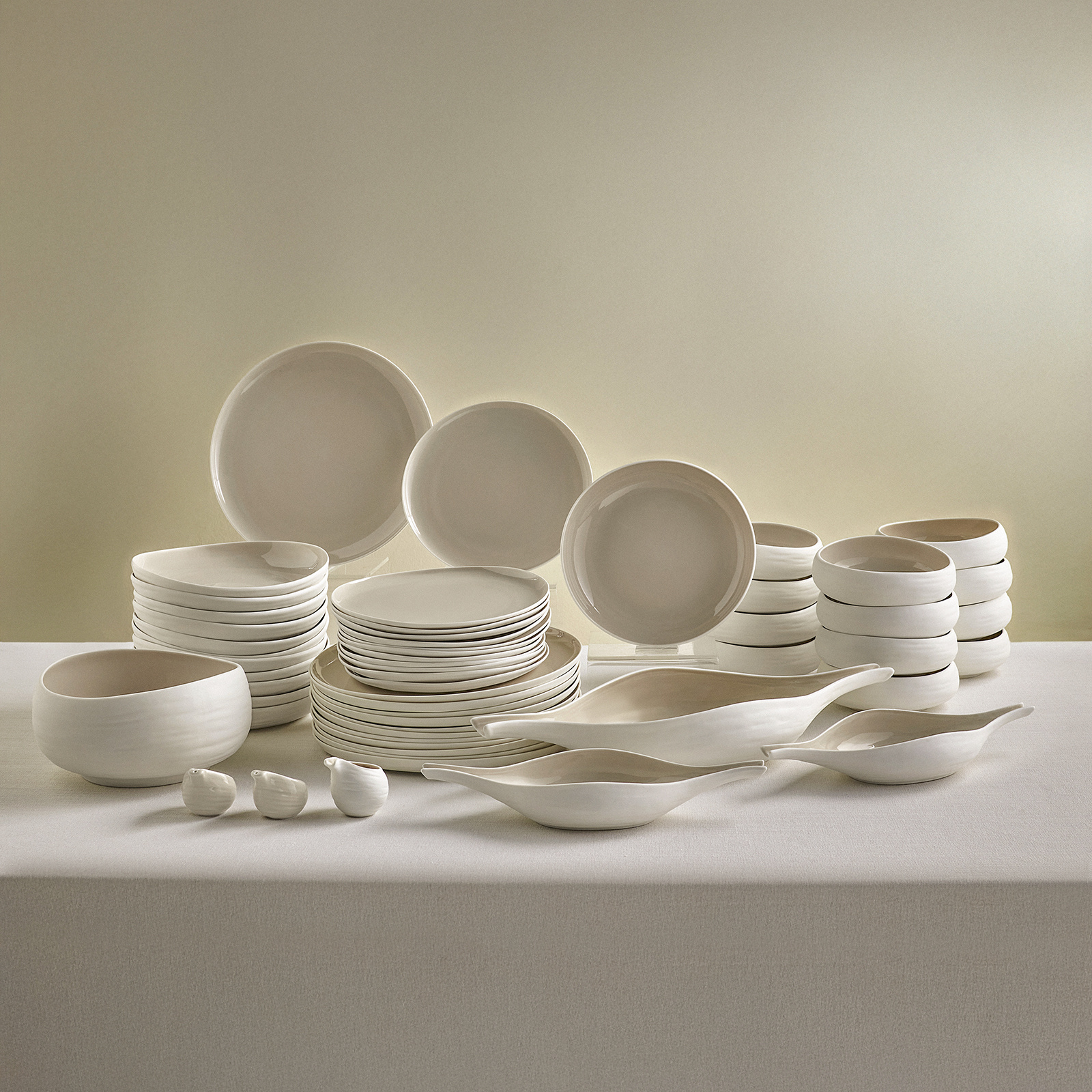 Karaca Earth Collection Clay 55 Parça 12 Kişilik Yemek Takımı Bej