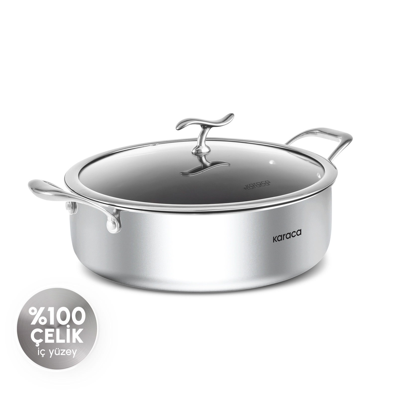 Karaca Plasma Steel 316+ 3Ply Karnıyarık Tencere 30 cm