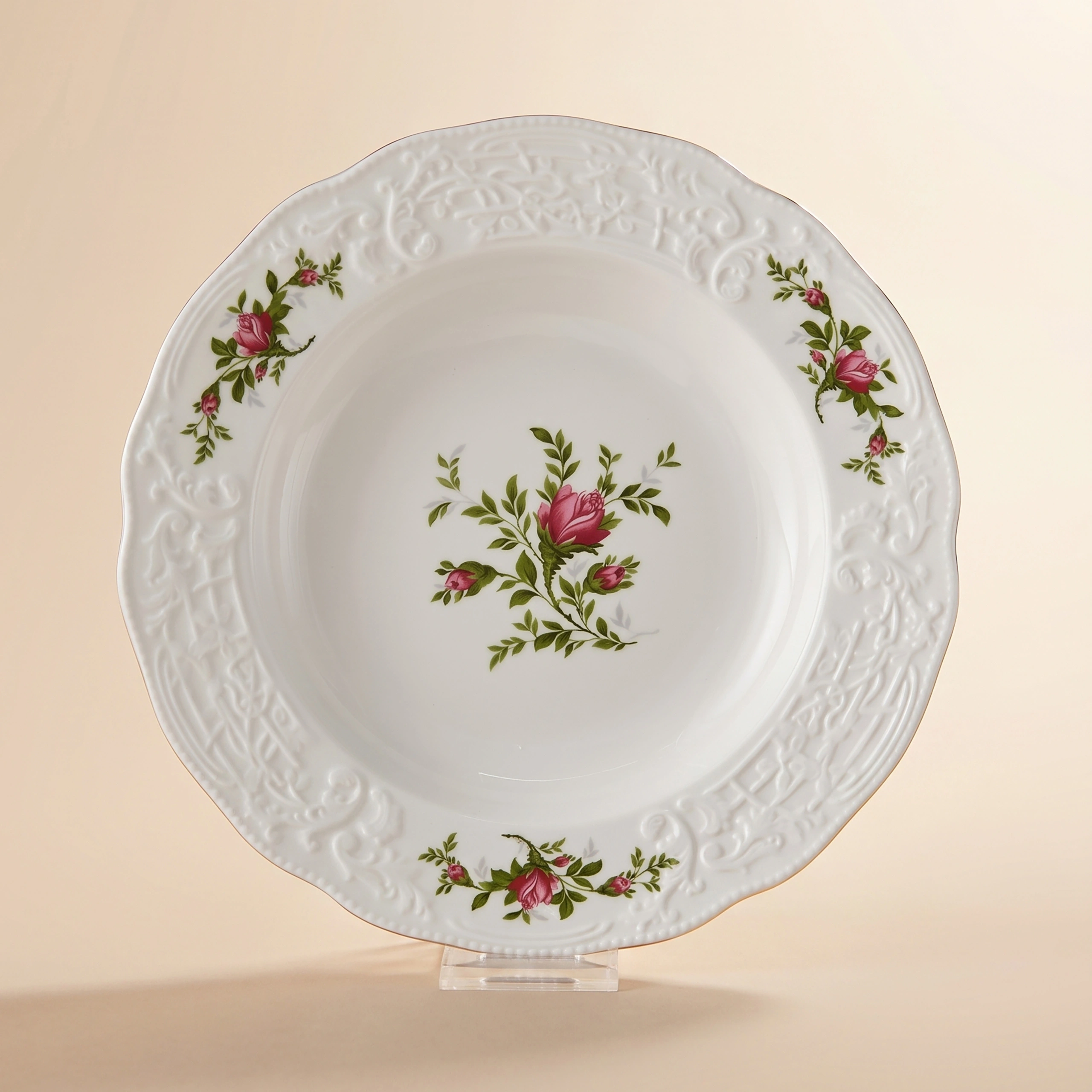 Karaca Vintage Rose Çukur Tabak 22 cm