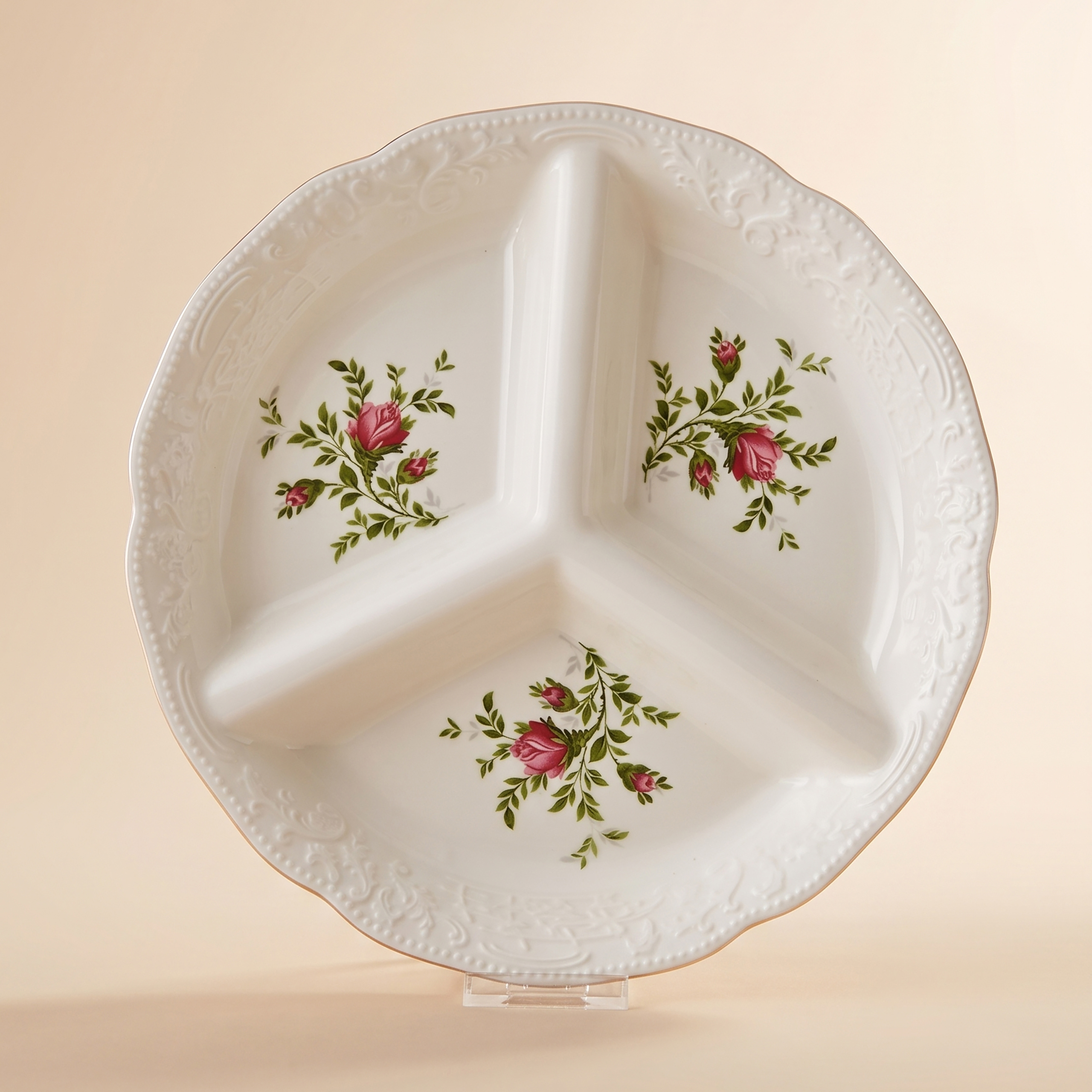 Karaca Vintage Rose Bölmeli Sunumluk 25 cm