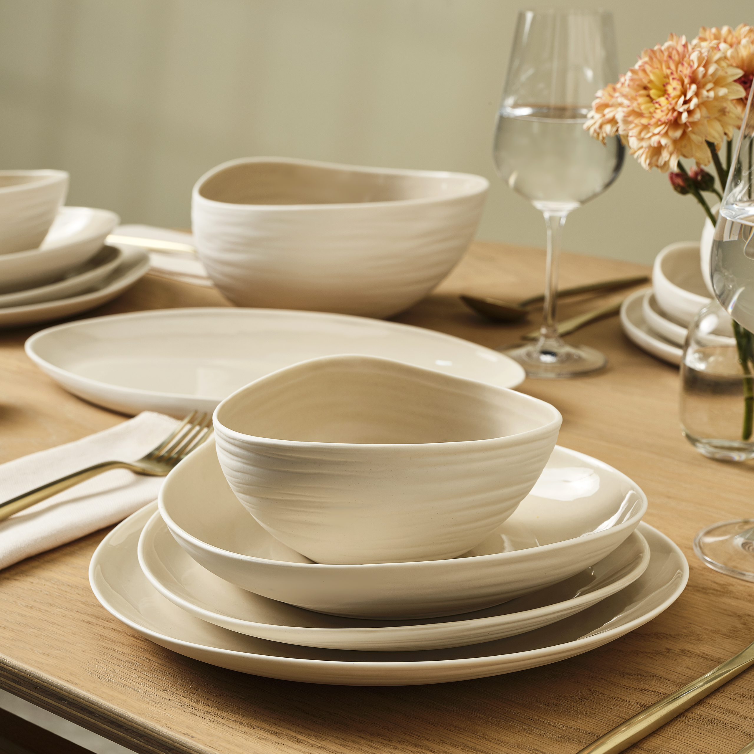 Karaca Earth Collection Rise 55 Parça 12 Kişilik Yemek Takımı