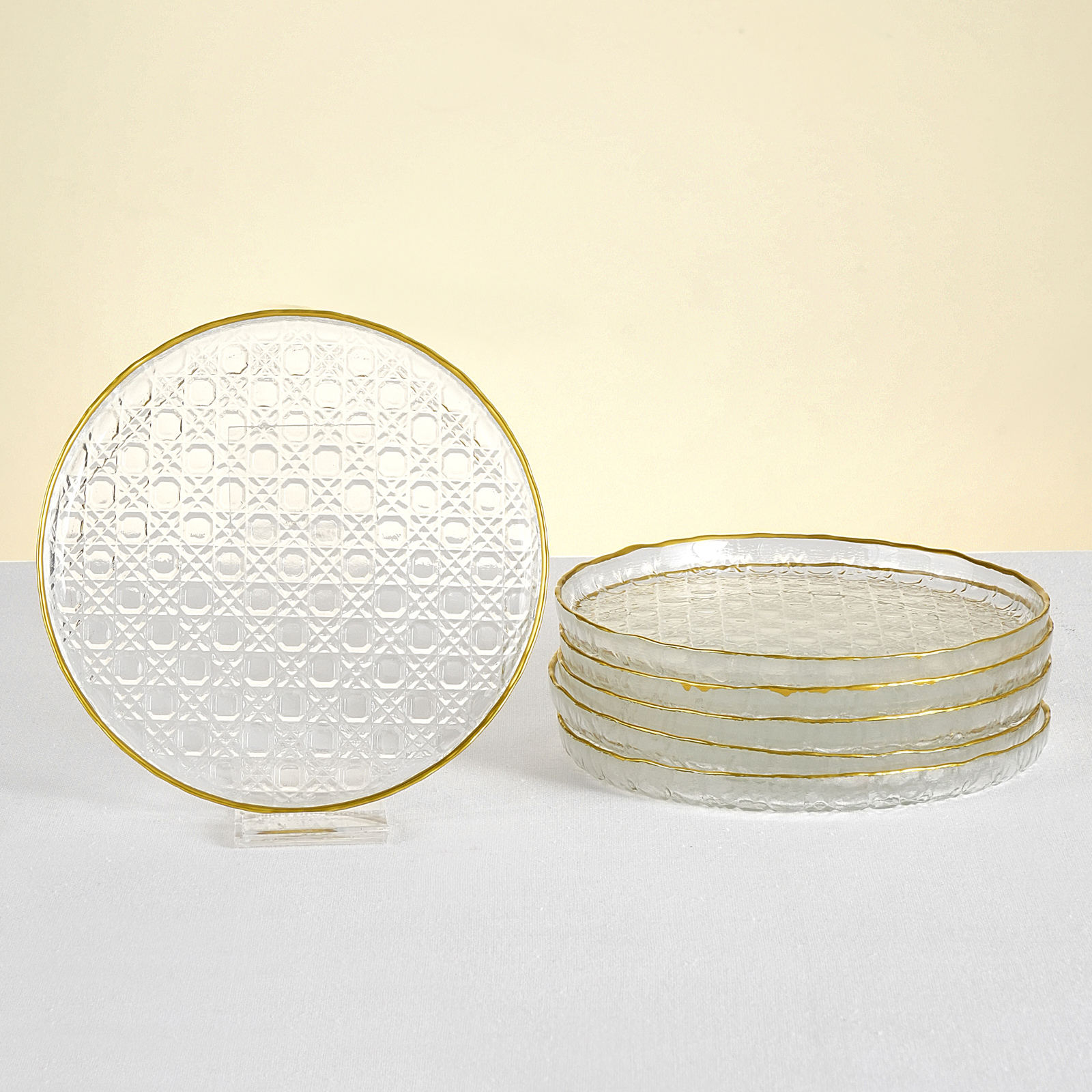 Karaca Hazeran 6 Parça Cam Pasta Seti