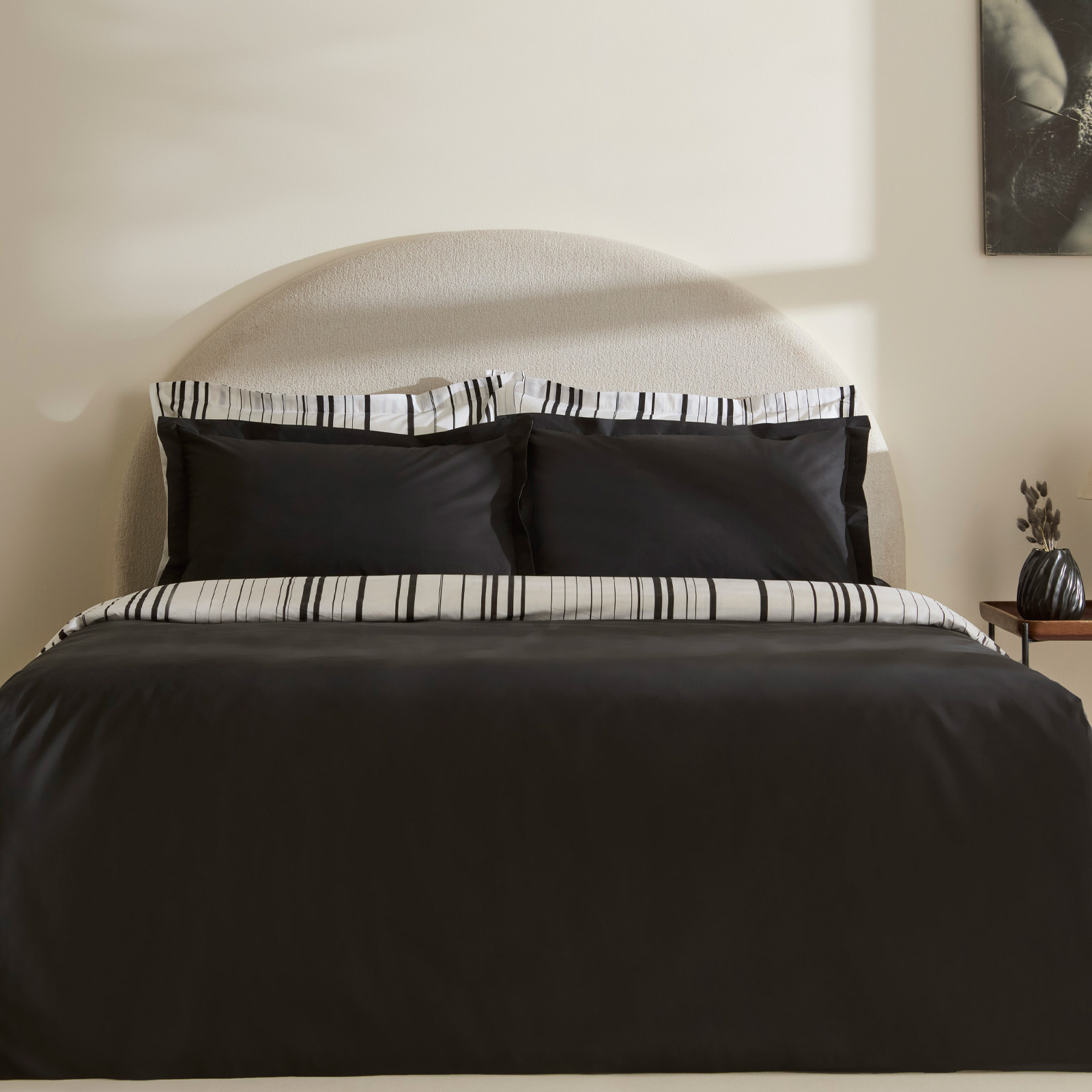 Karaca Home Cool Stripe Çift Kişilik Nevresim Takımı Siyah