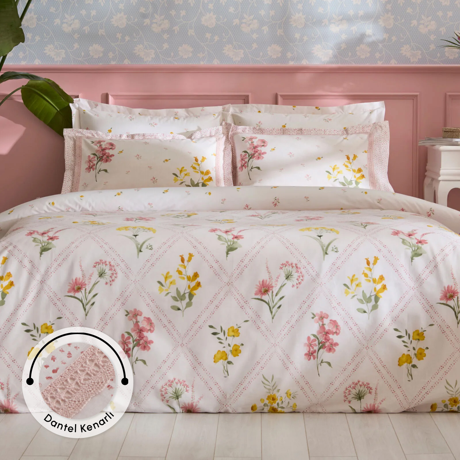 Karaca Home Passioni %100 Pamuk Çift Kişilik Nevresim Takımı Somon