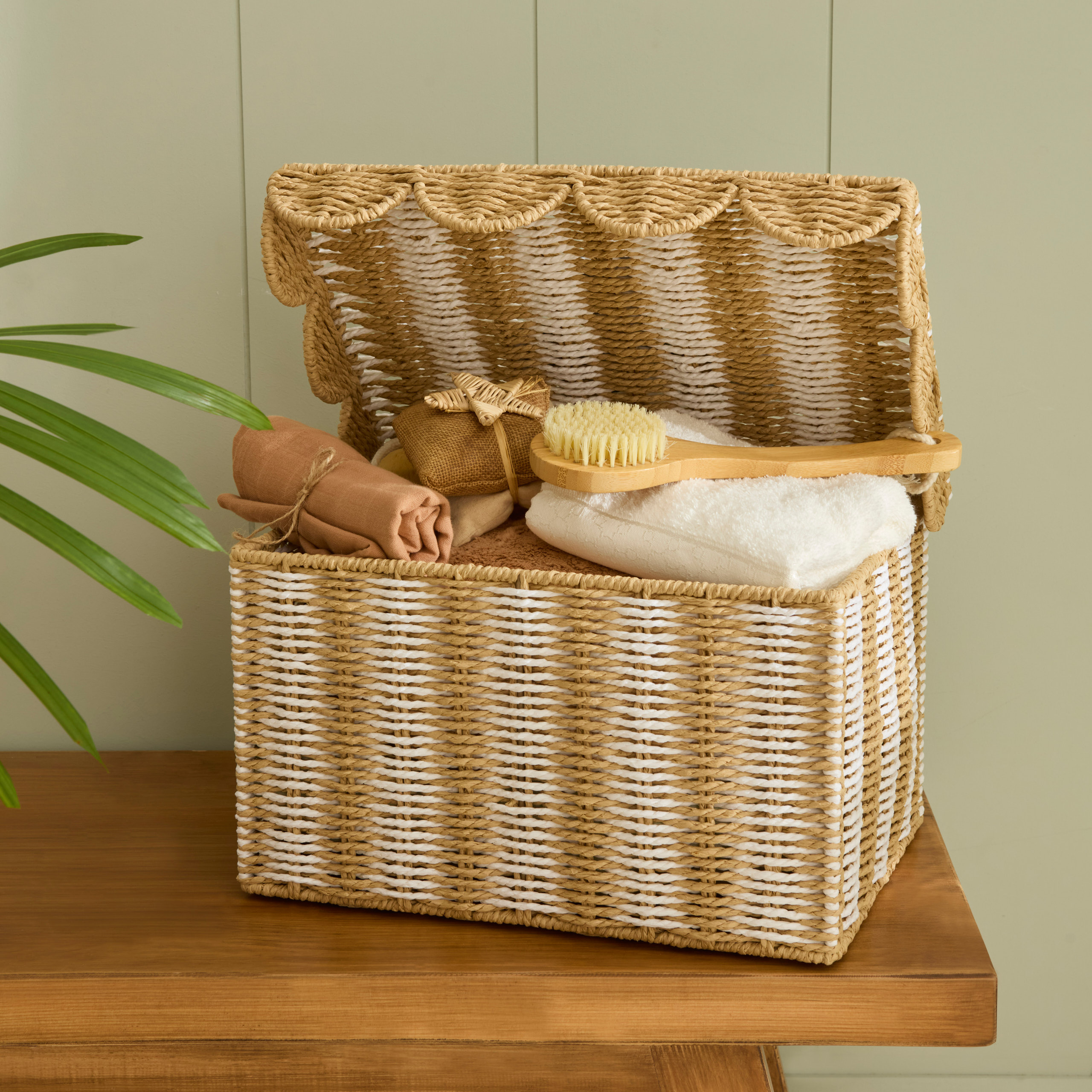 Karaca Home Nelia Kapaklı Organizer Sepet 39x27,5x22 cm