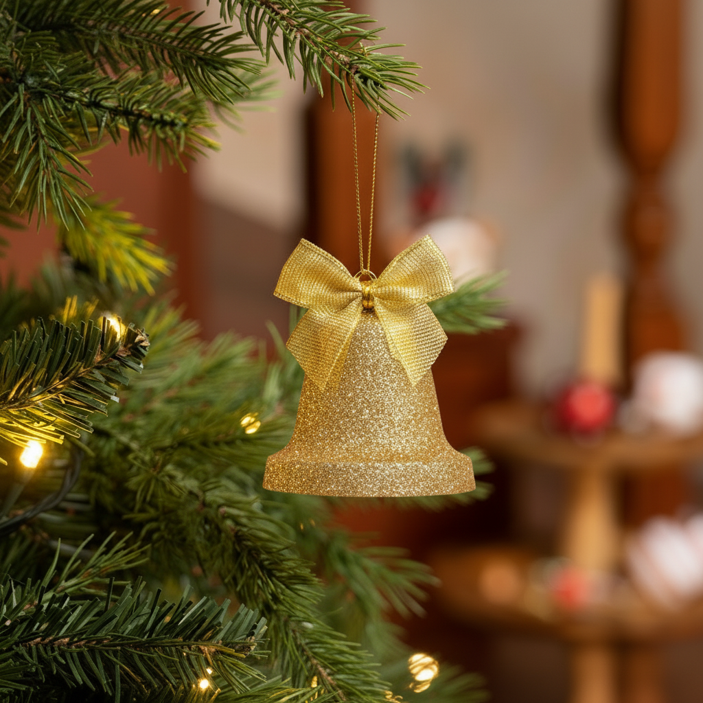 Karaca Home New Year Yılbaşı Bell 4 Parça Ağaç Süsü Seti