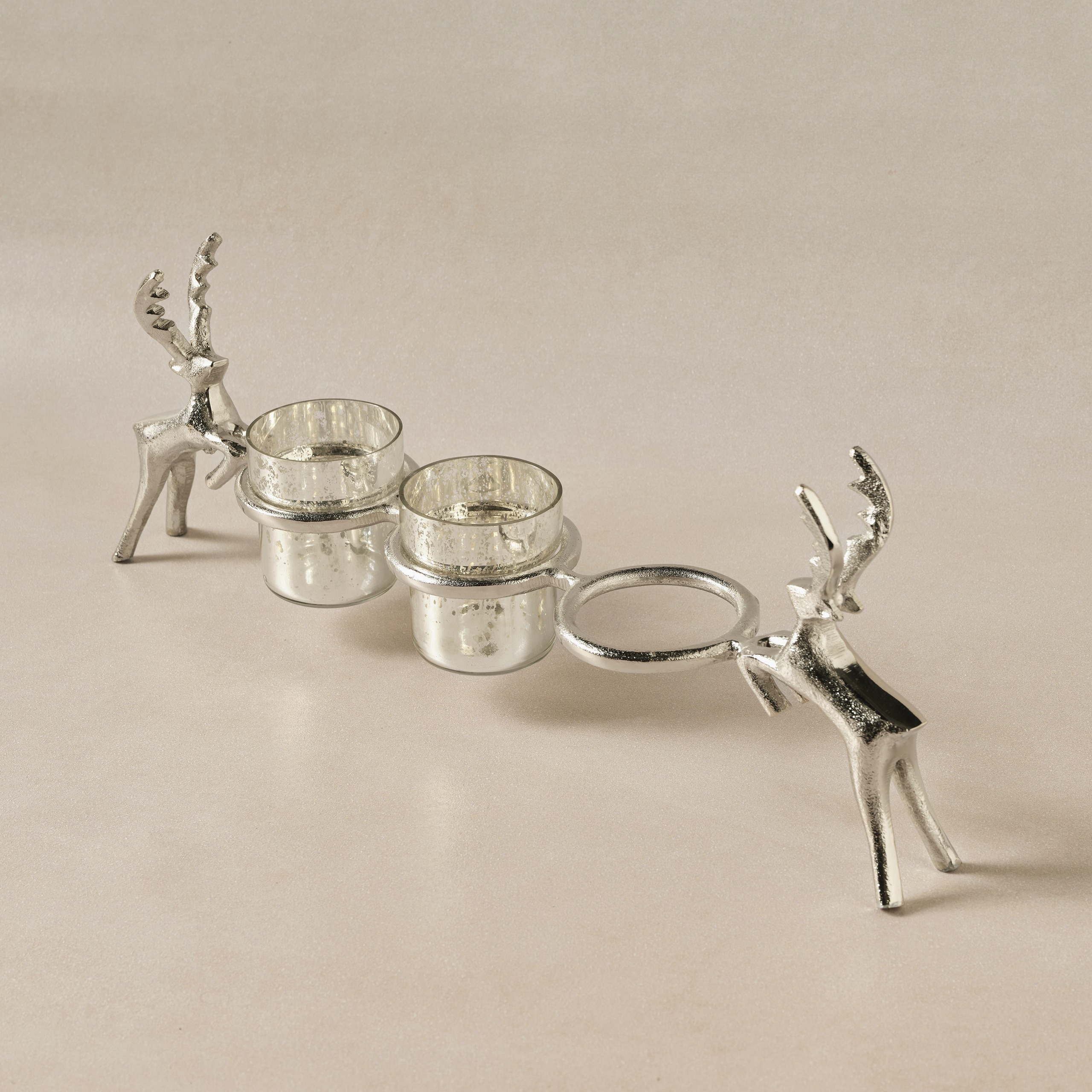 Karaca Home Roe 3'lü Dekoratif Mumluk 47x16,5 cm