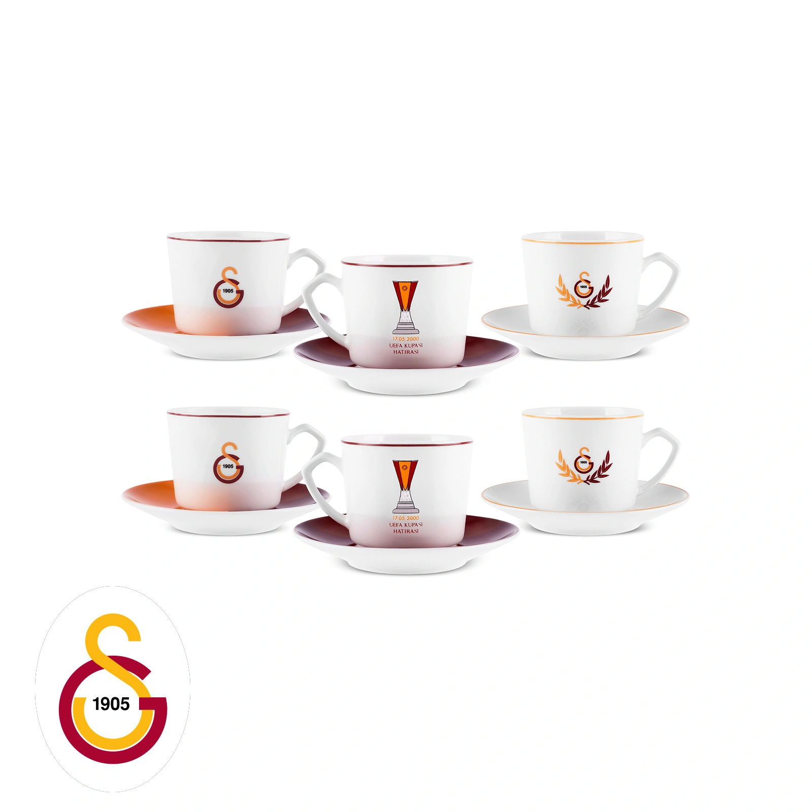 Karaca x Galatasaray Lisanslı 6 Kişilik Kahve Fincan Takımı 80 ml