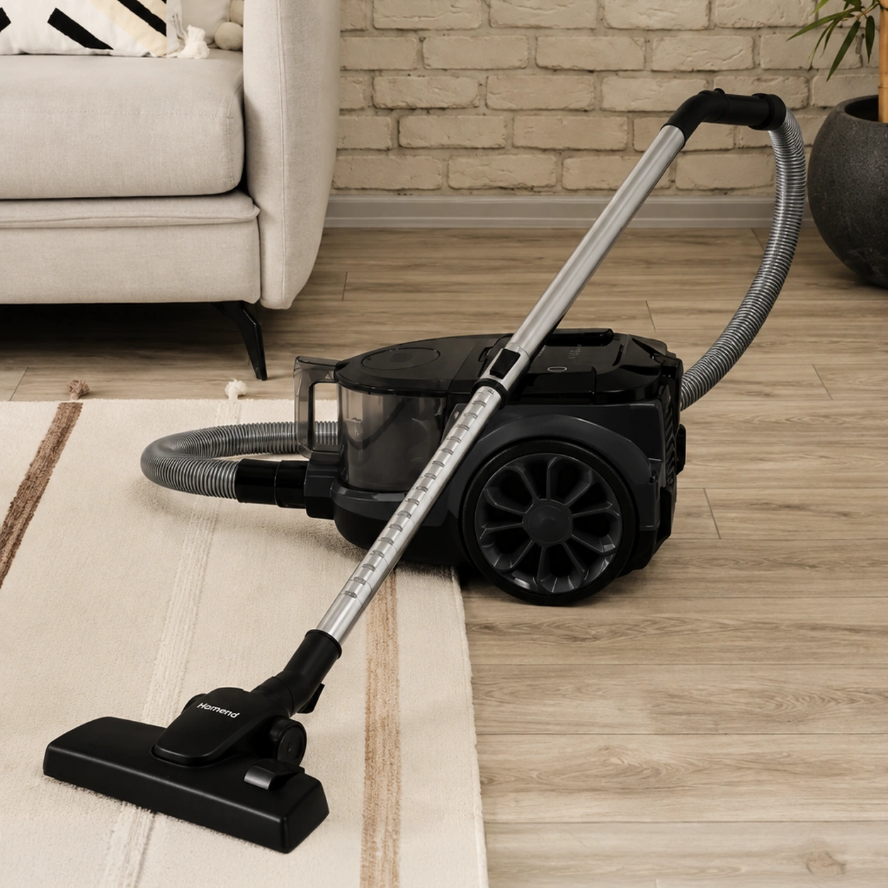 Homend Dustroyer 1255H Yatay Süpürge Siyah
