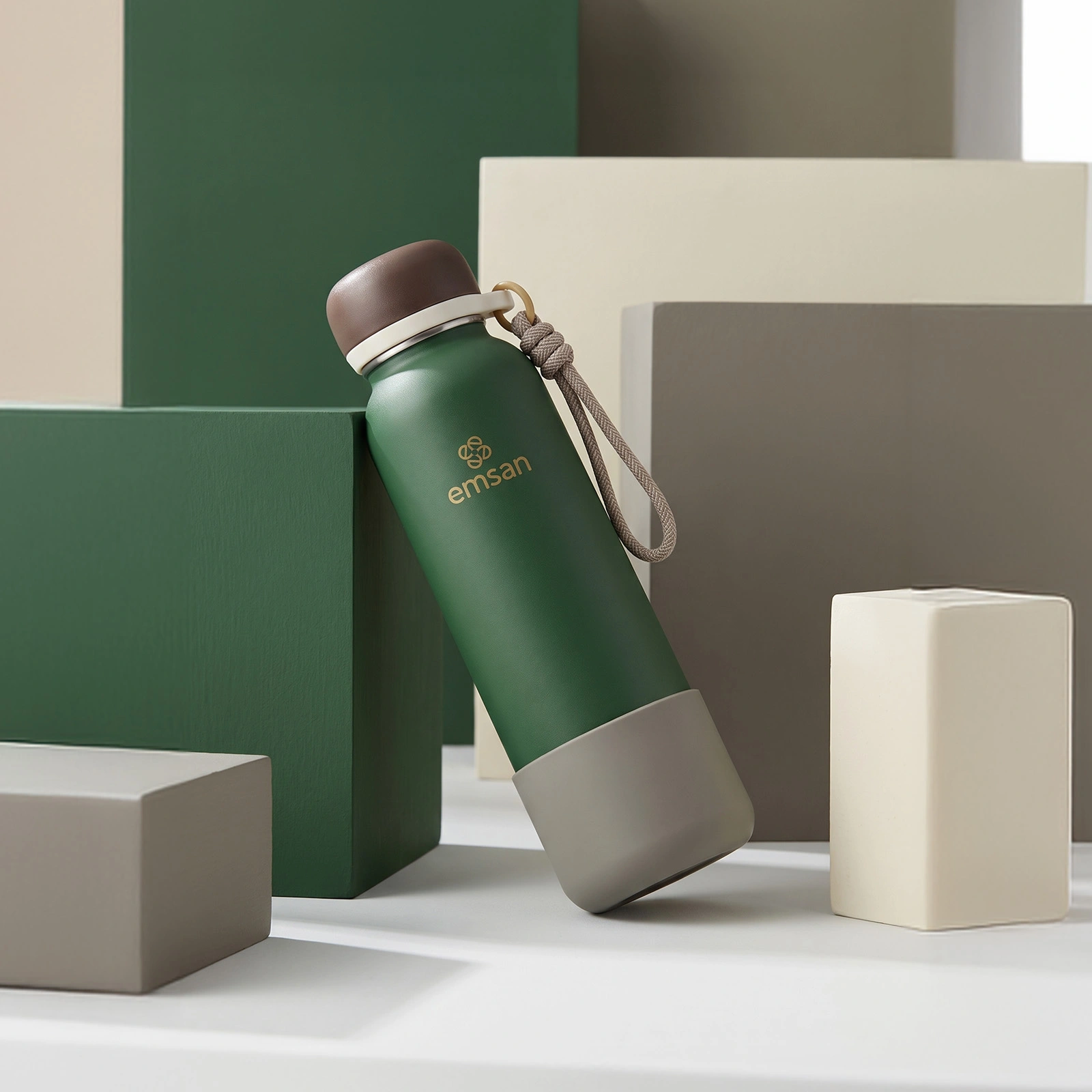 Emsan Thermos Bottle Çelik Sızdırmaz Termos 750 ml Yeşil