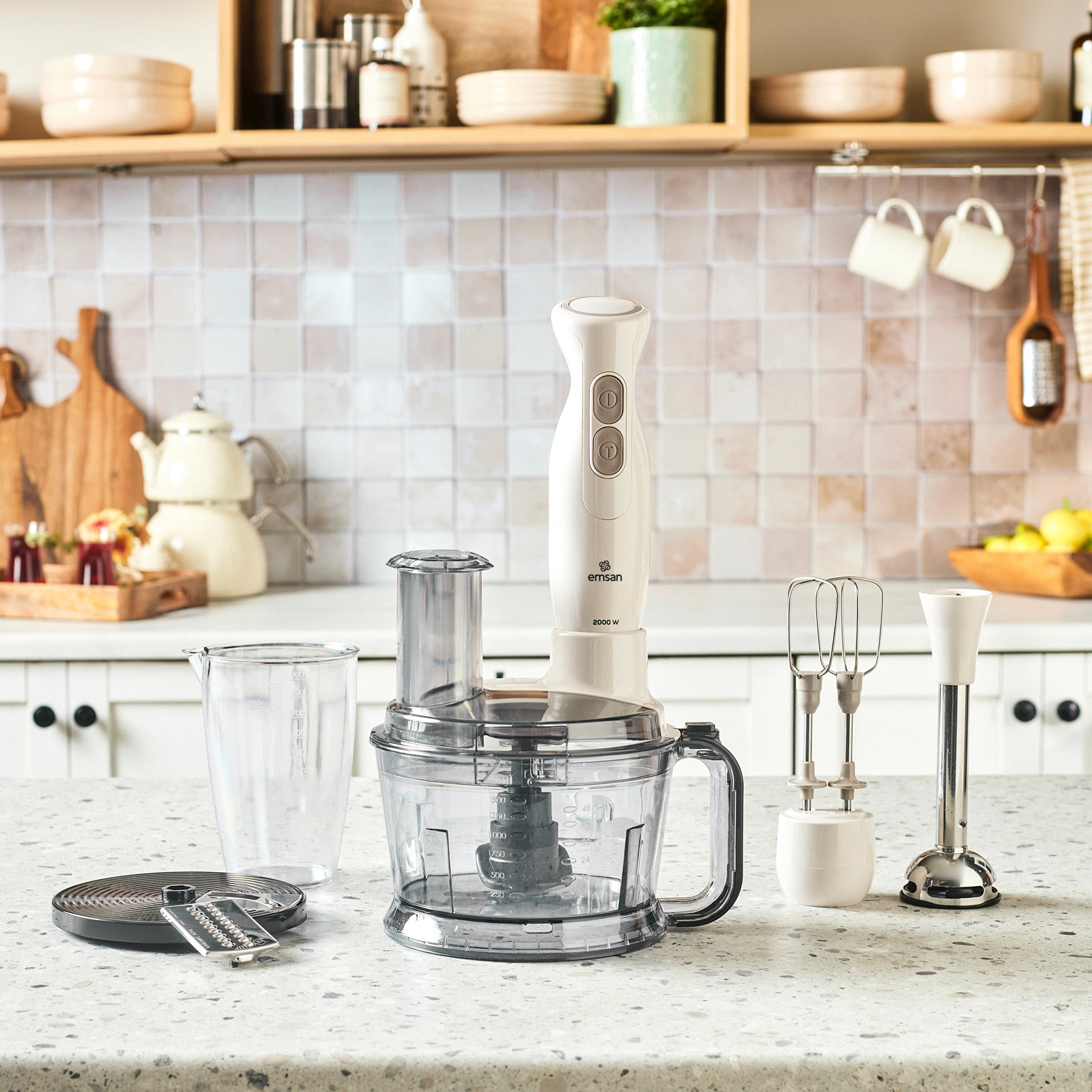 Emsan Pro Multimax 6 in 1 Çok Amaçlı Mutfak Robotu İconic Beige