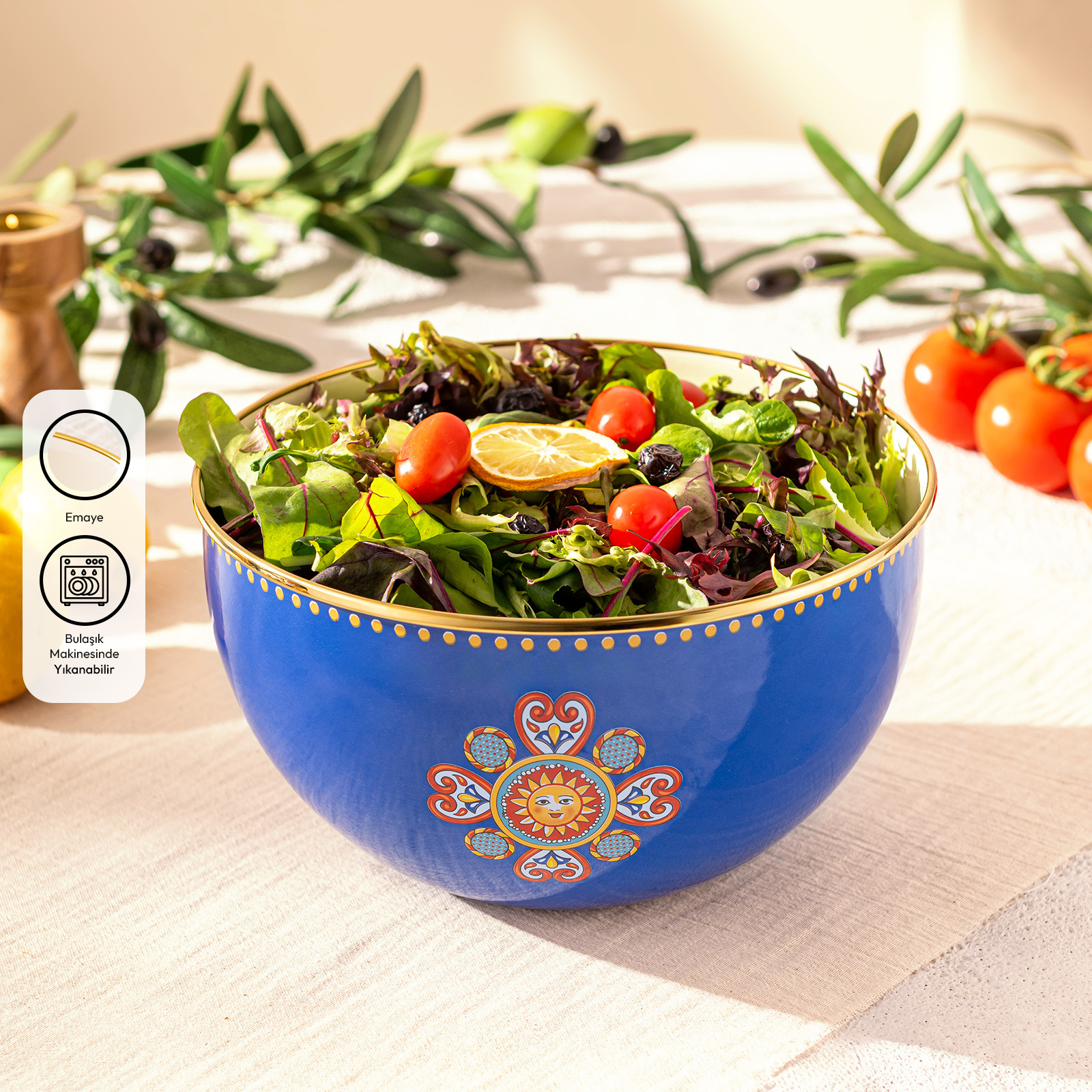 Emsan Solemar Emaye Karıştırma Kabı 24 cm