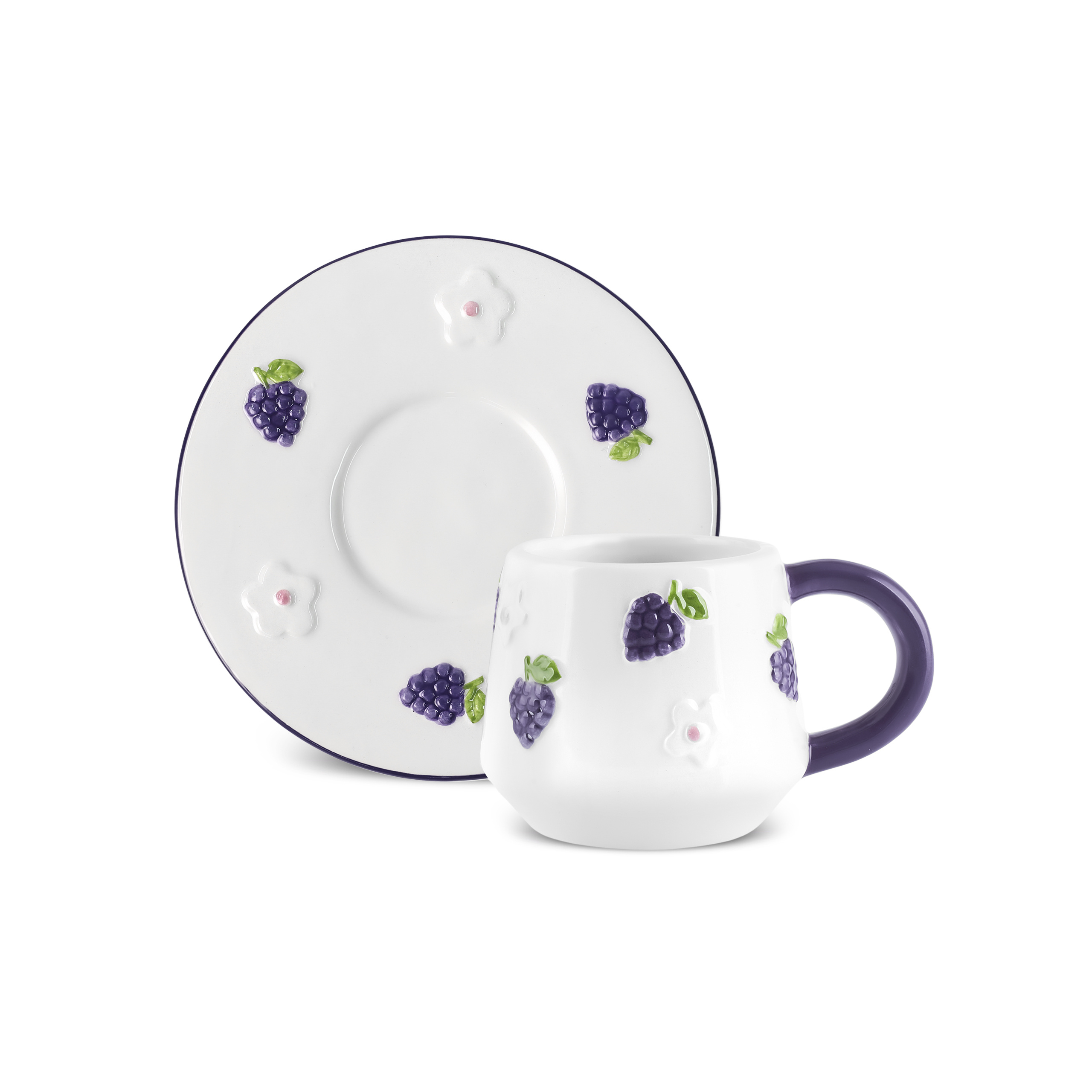 Karaca Grapebloom 2 Kişilik Kahve Fincan Takımı 100 ml