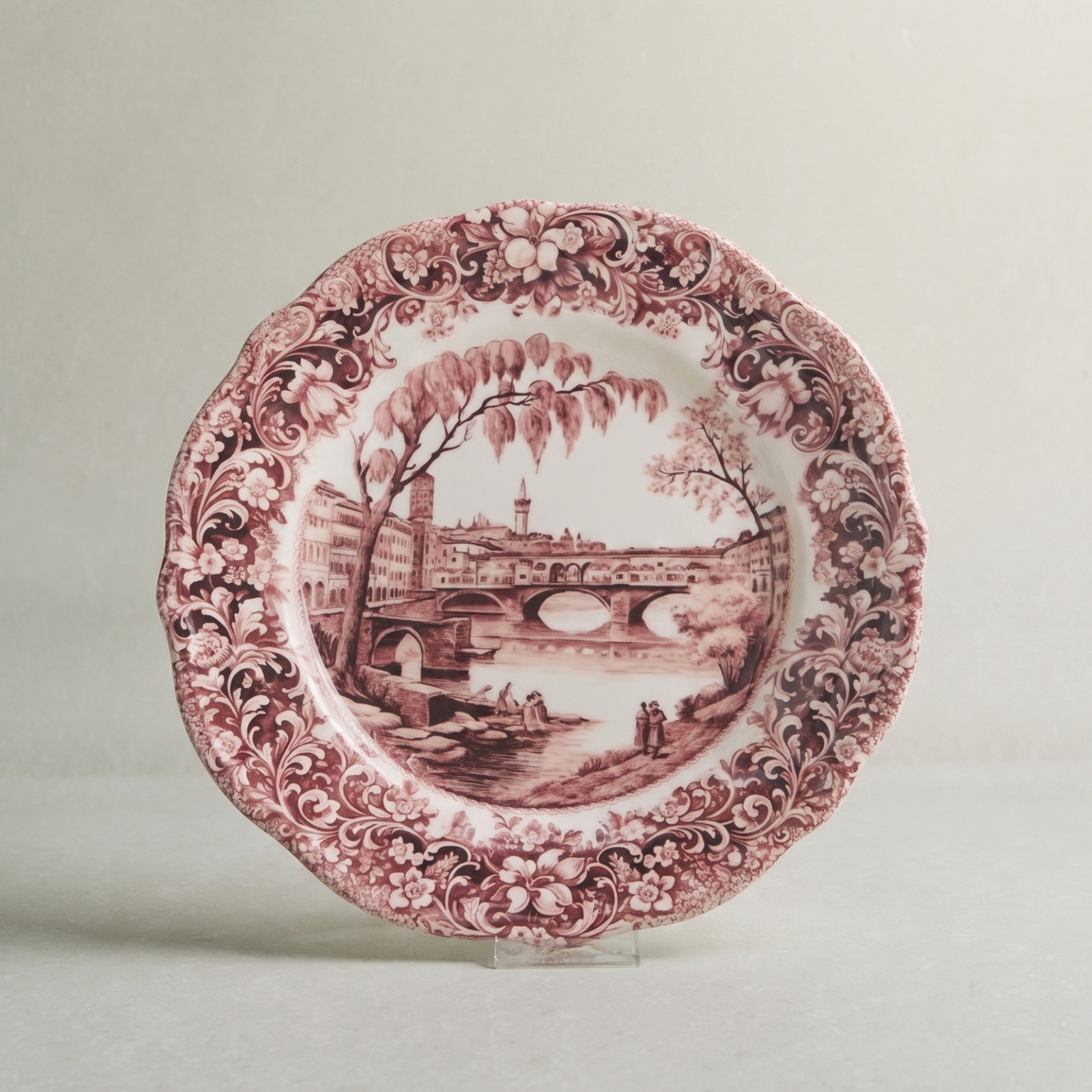 Emsan Floransa Servis Tabağı 26 cm Bordo