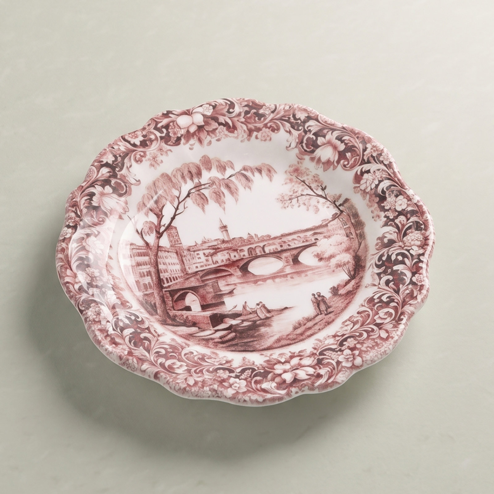 Emsan Floransa Tatlı Tabağı 15 cm Bordo