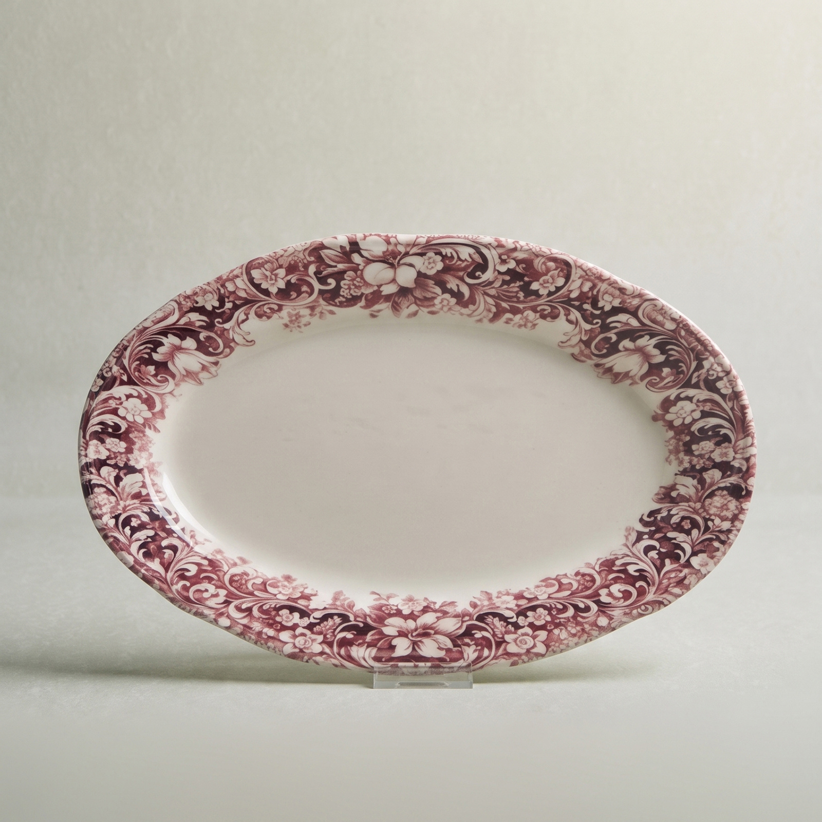 Emsan Floransa Kayık Tabak 33 cm Bordo