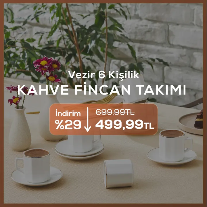 Vezir 6 Kişilik Kahve Fincanı