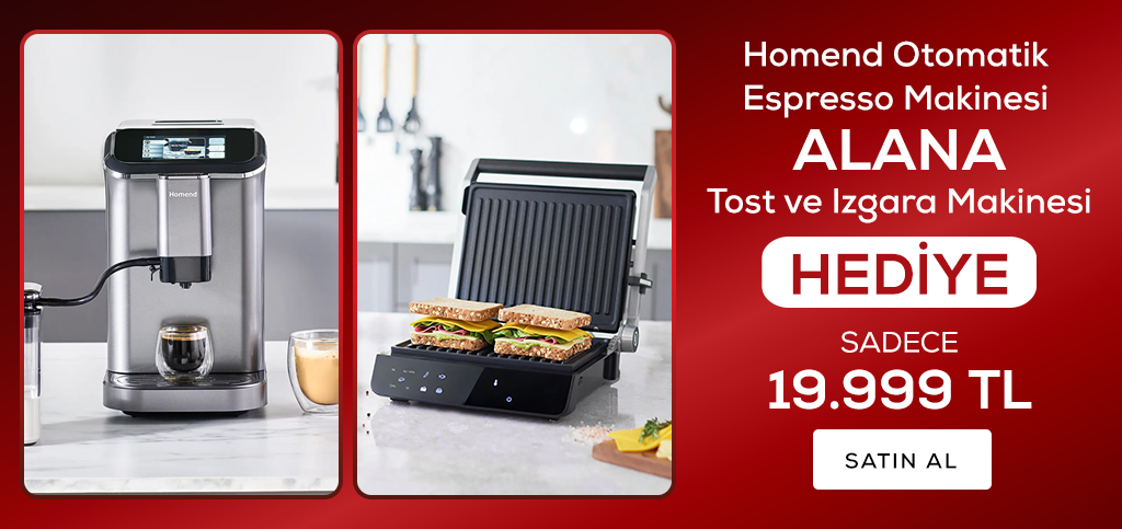 Homend Otomatik Espresso Makinesi Alana Grilliant Tost Makines Hediye