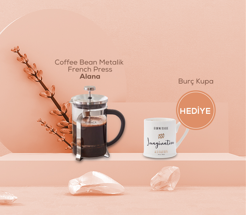 Metalik French Press Alana Burçlu Mug Hediye279.98TL 199.99TL