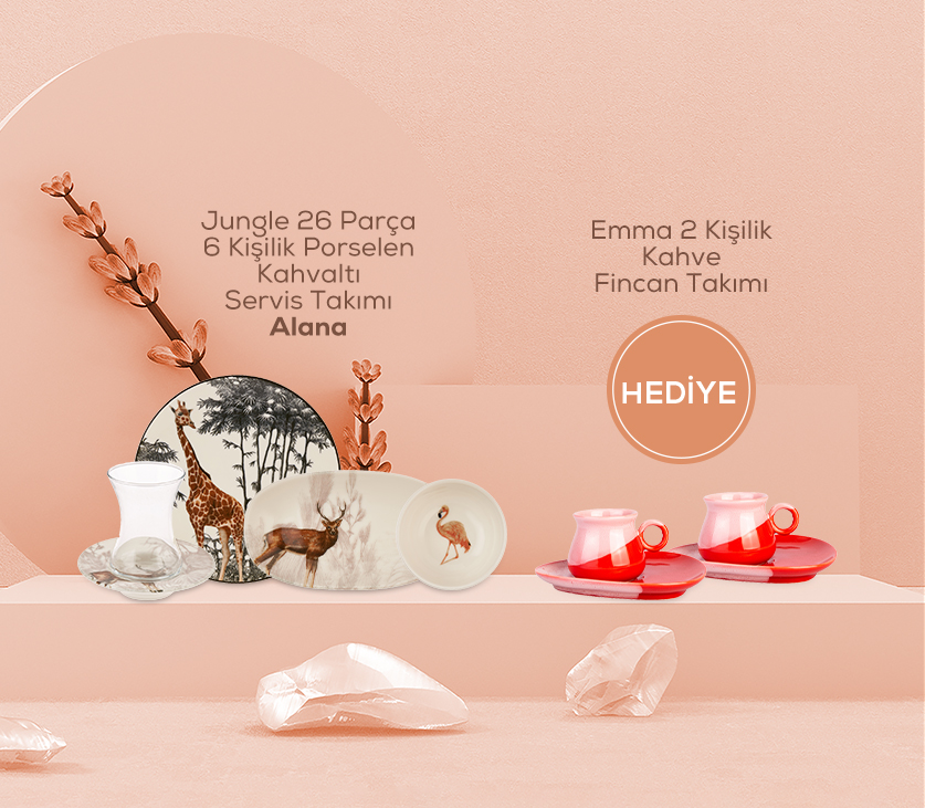 Jungle Kahvaltı Takımı Alana Kahve Fincan Takımı Hediye749.98TL 549.99TL