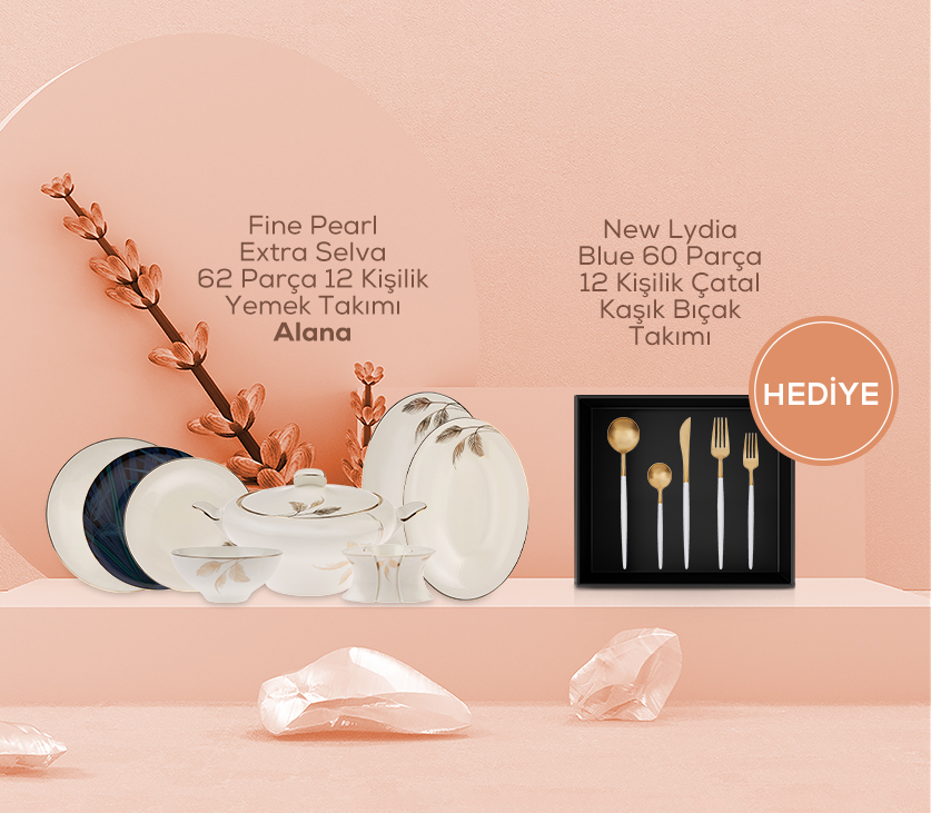 Selva yemek takımı alana lydıa çatal kaşık bıçak seti hediye 13,798TL 9999tl