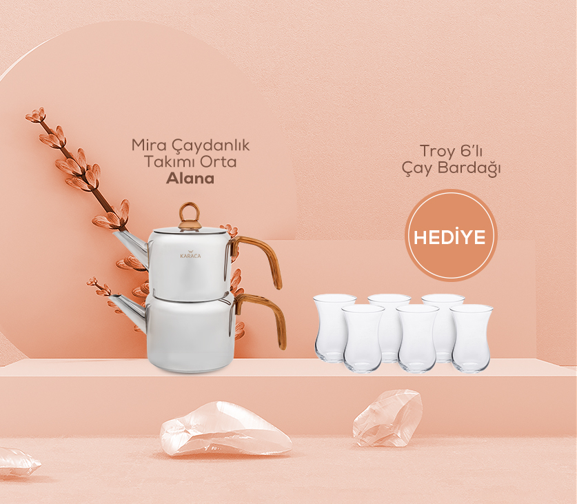 Mira Orta Boy Çaydanlık Takımı Alana 6 Kişilik Çay Seti Hediye339,98 TL 279.99TL