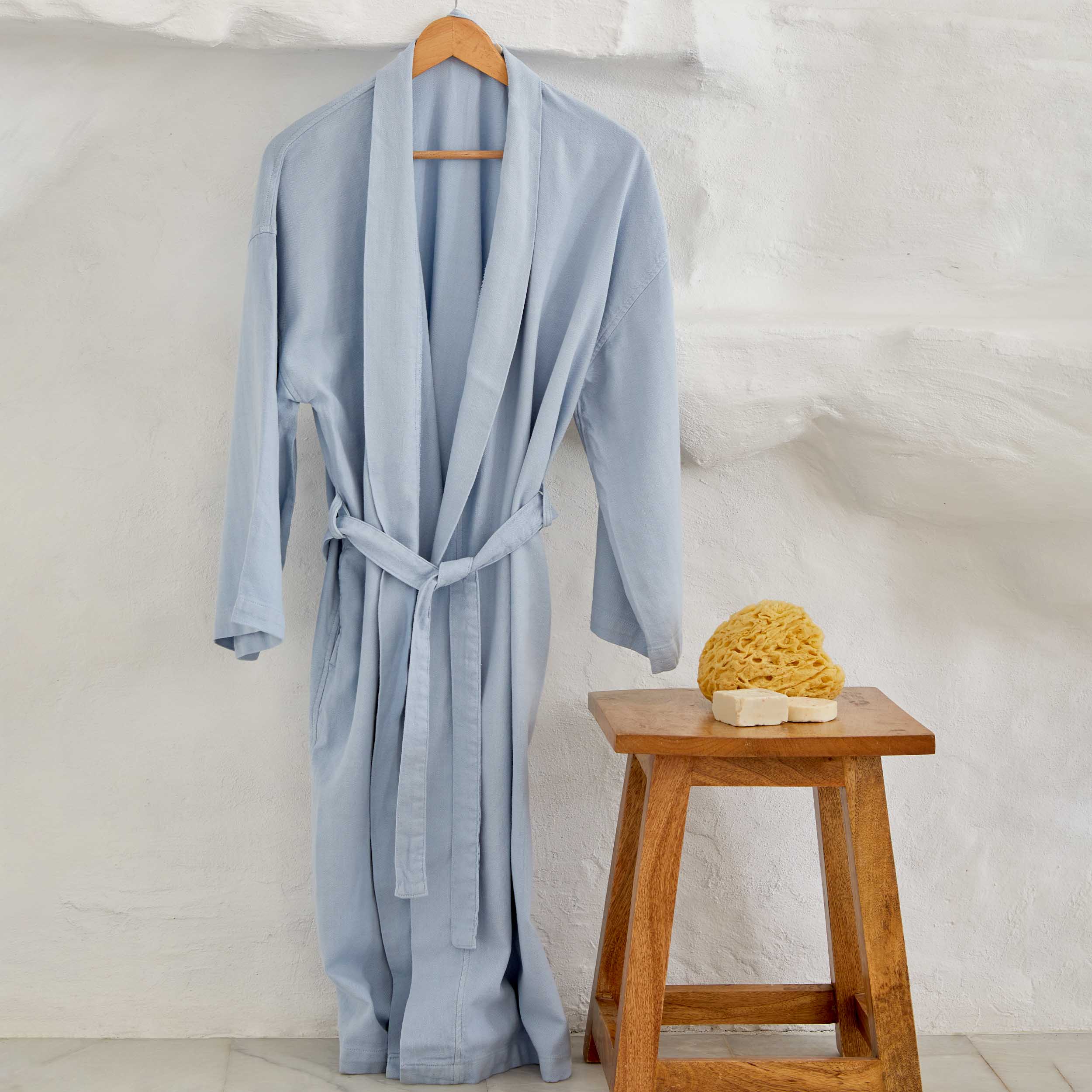 Karaca Home 4 Element Mavi %100 Pamuk Kimono Sabahlık S/M Su