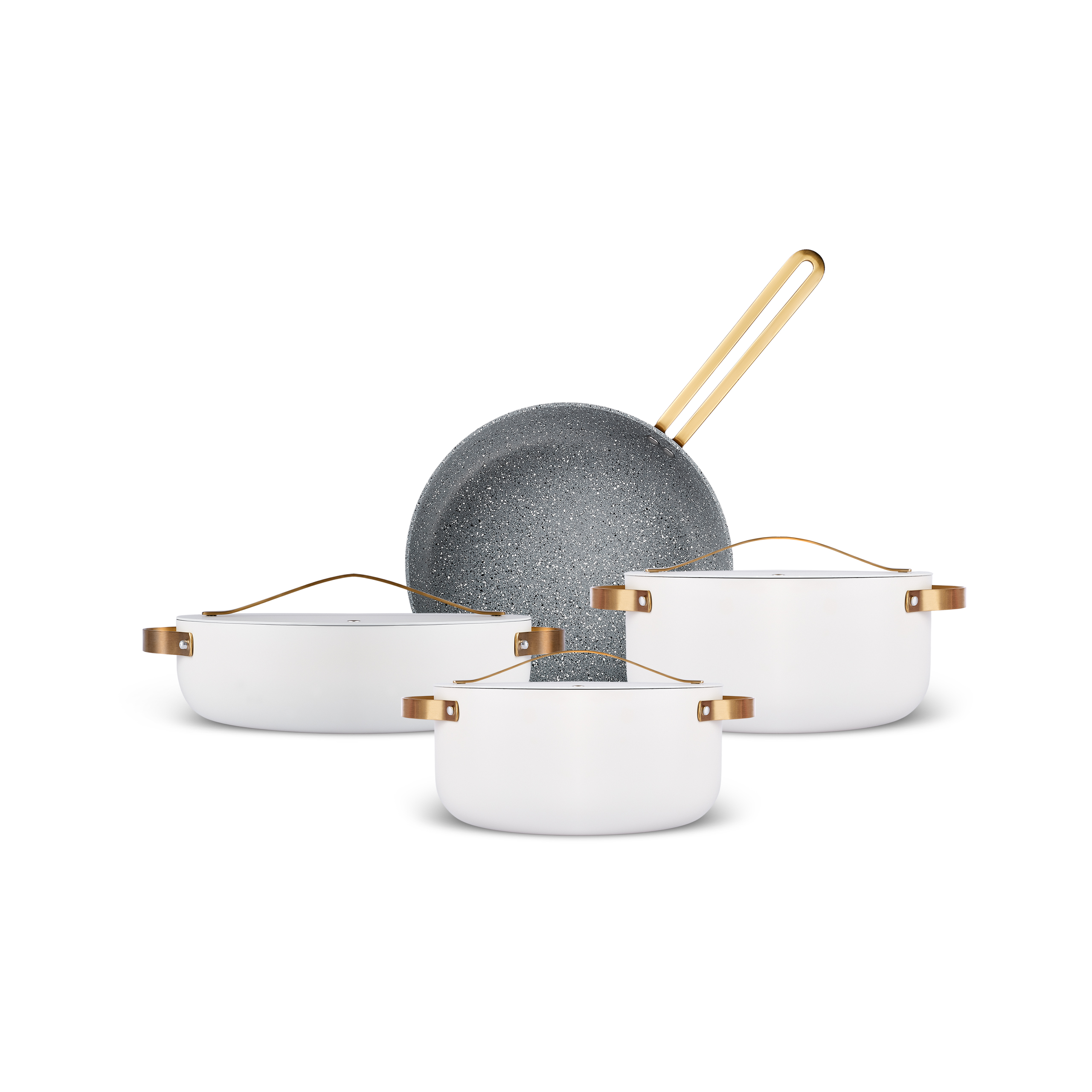 KARACA BİOGRANİT HELİX 7 PARÇA TENCERE SETİ CREAM