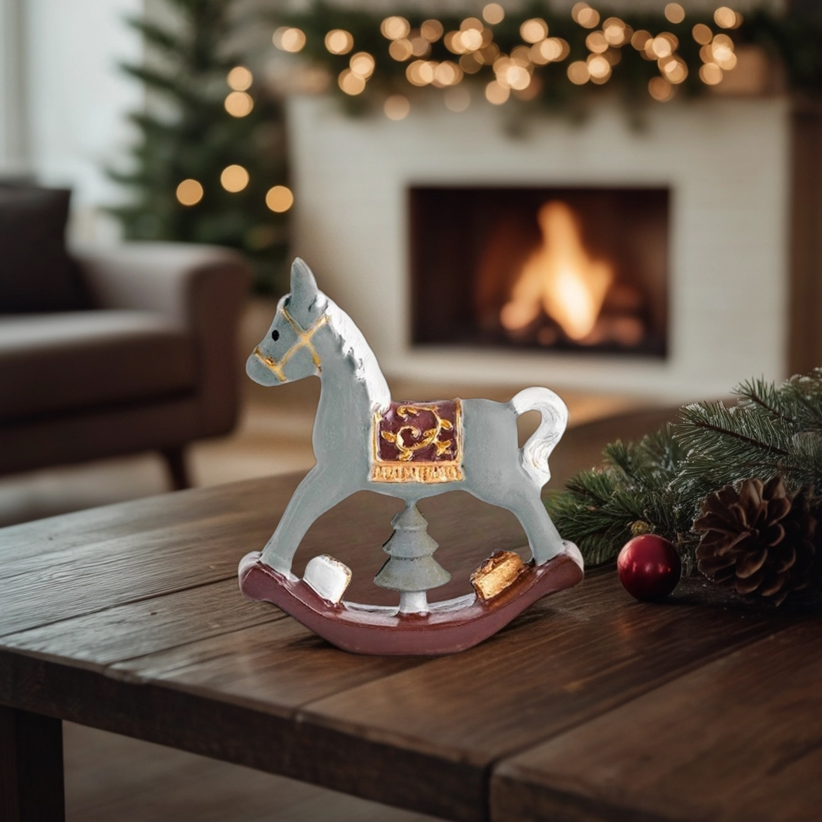 Karaca Rocking Horse Obje 18 x 4 x 18 cm