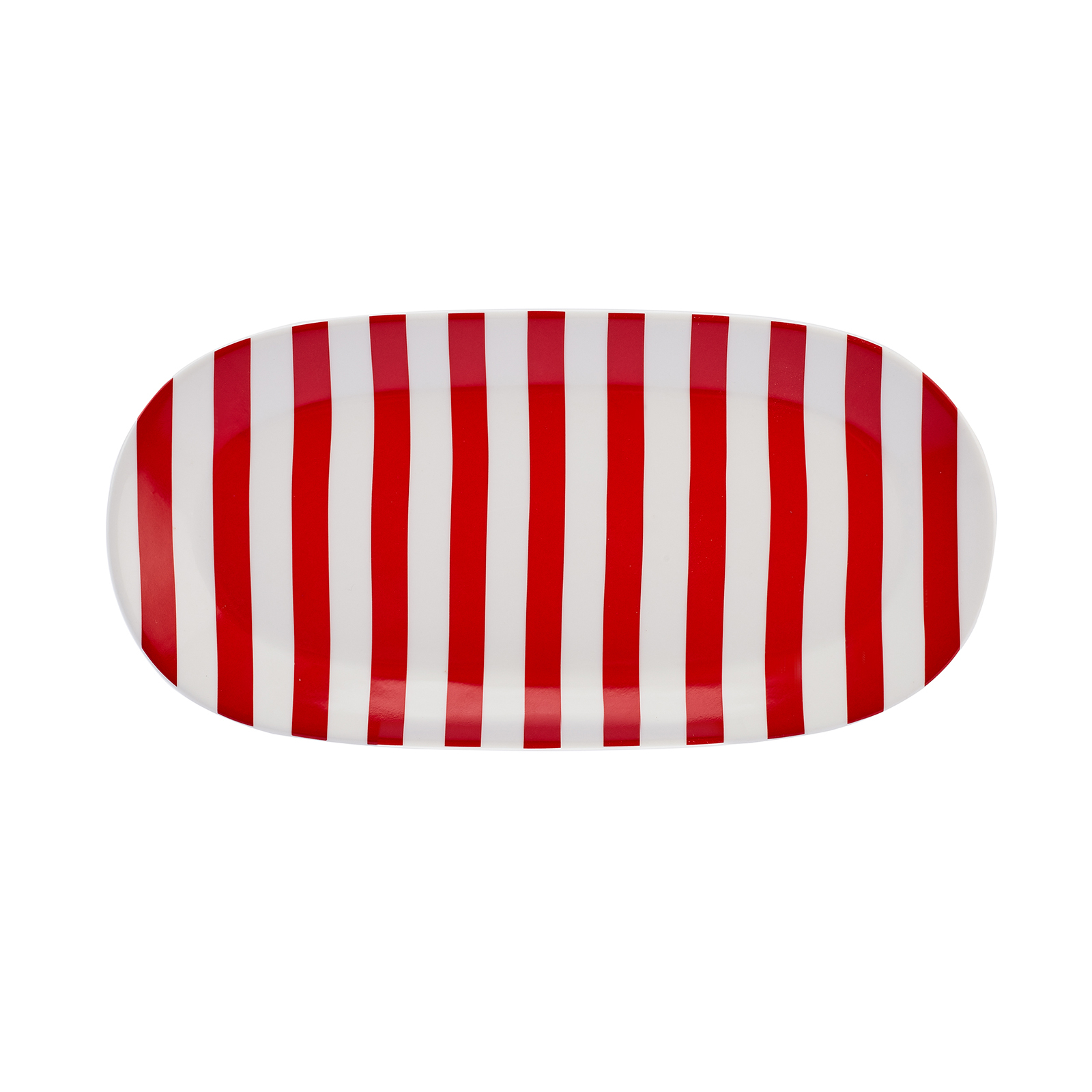Karaca Kışa Hazırlık Kırmızı Çizgili Büyük Kayık Tabak 34 cm