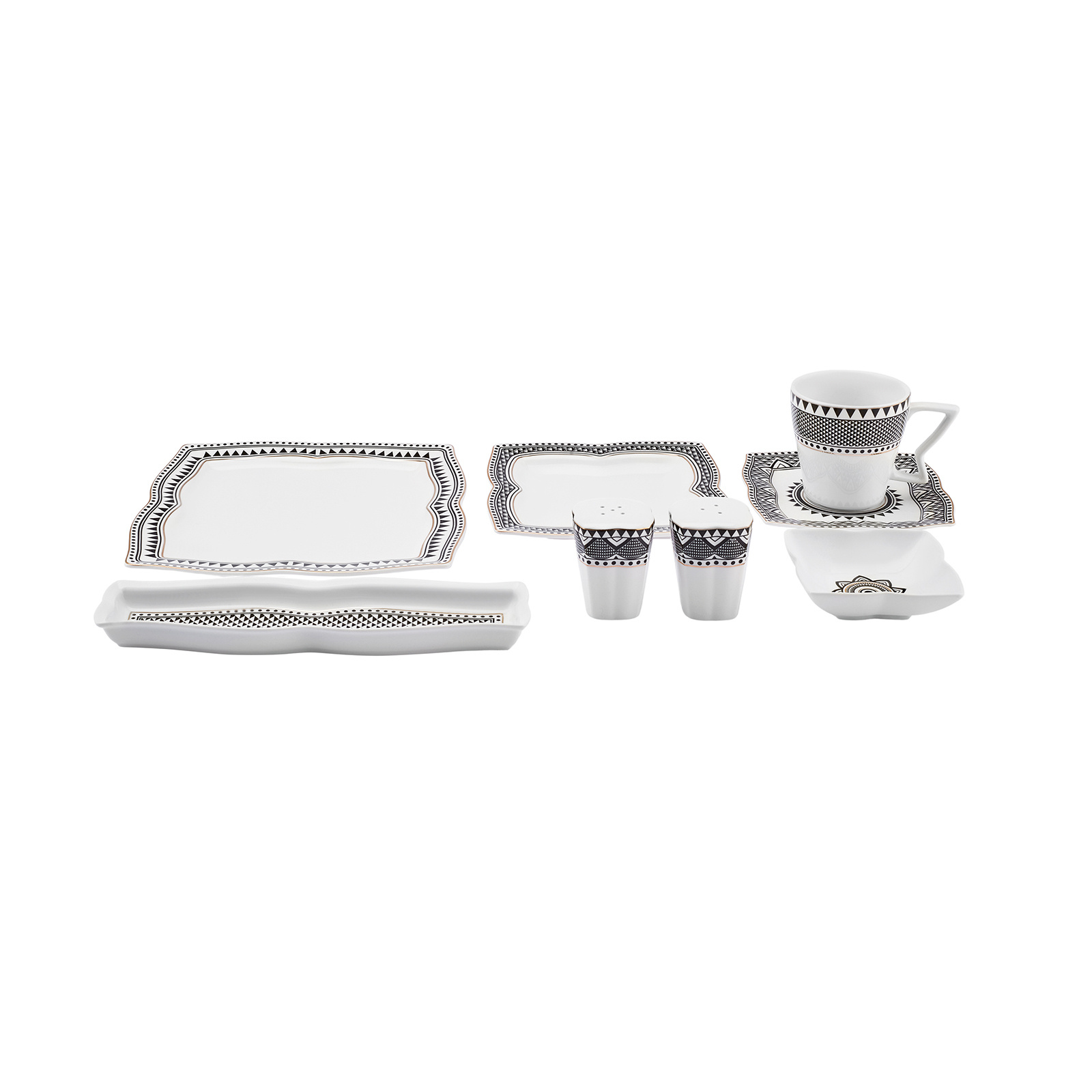 Ensemble Petit Déjeuner Karaca Globe 26 Pièces Pour 6 Personnes - Porcelaine élégante Et Pratique