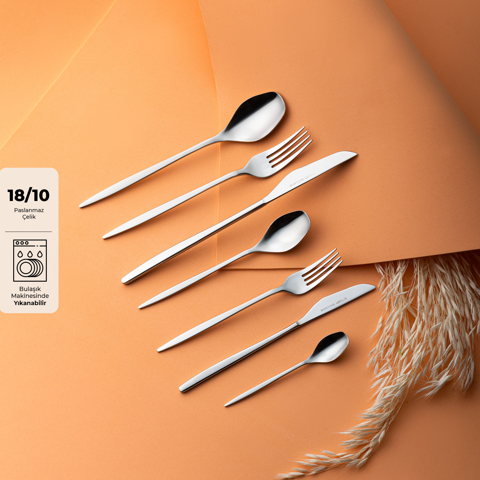 Emsan Alisa 84 Parça 12 Kişilik Kutulu Çatal Kaşık Bıçak Takımı