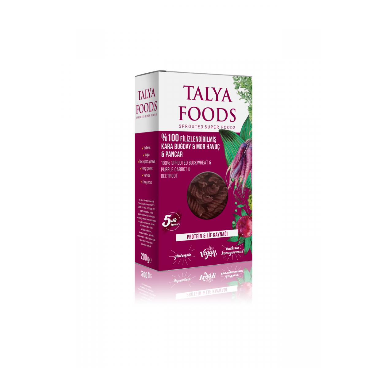 Talya Foods Filizlenmiş Karabuğday Pancar ve Mor Havuç 200 G