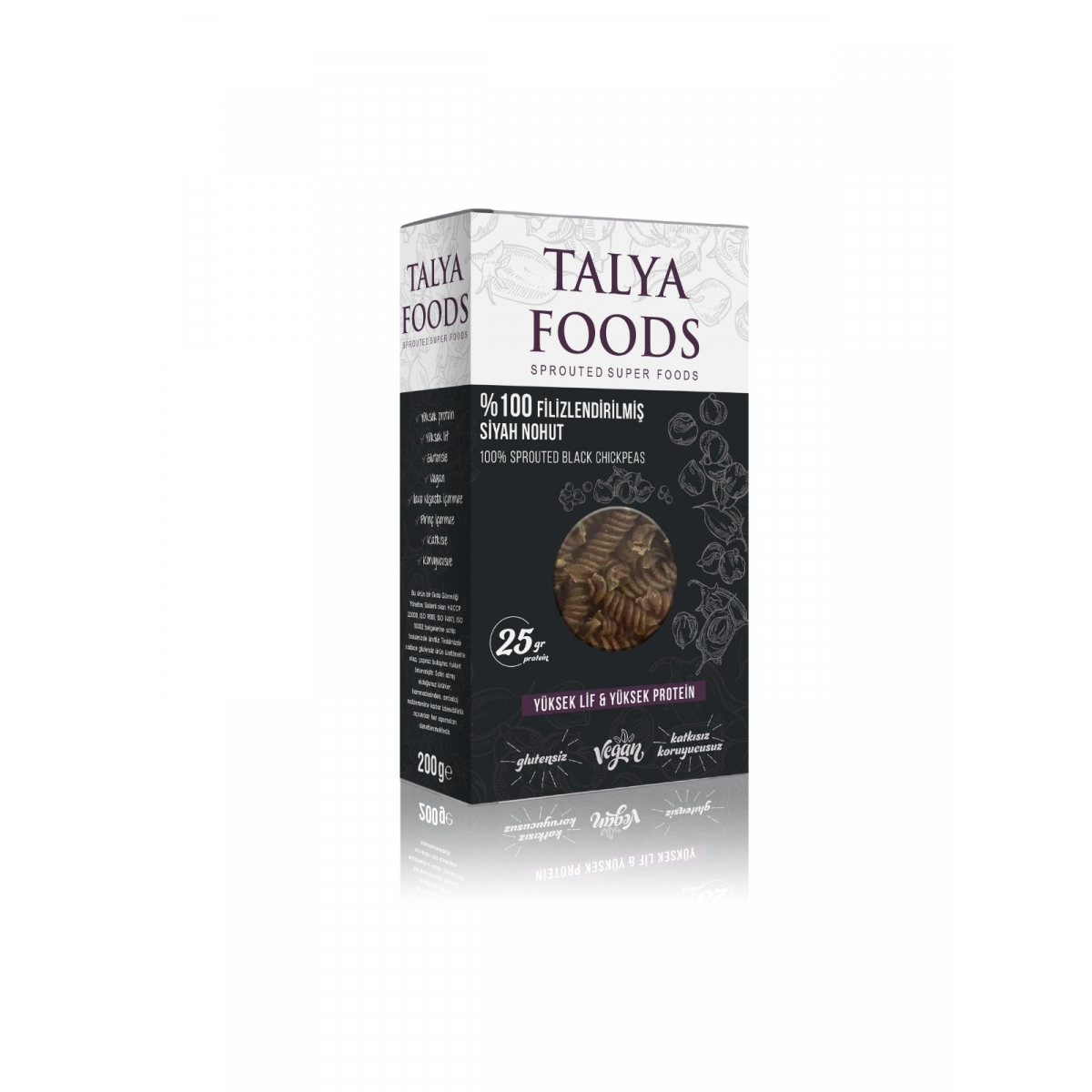 Talya Foods Filizlenmiş Siyah Nohut Makarnası 200 G