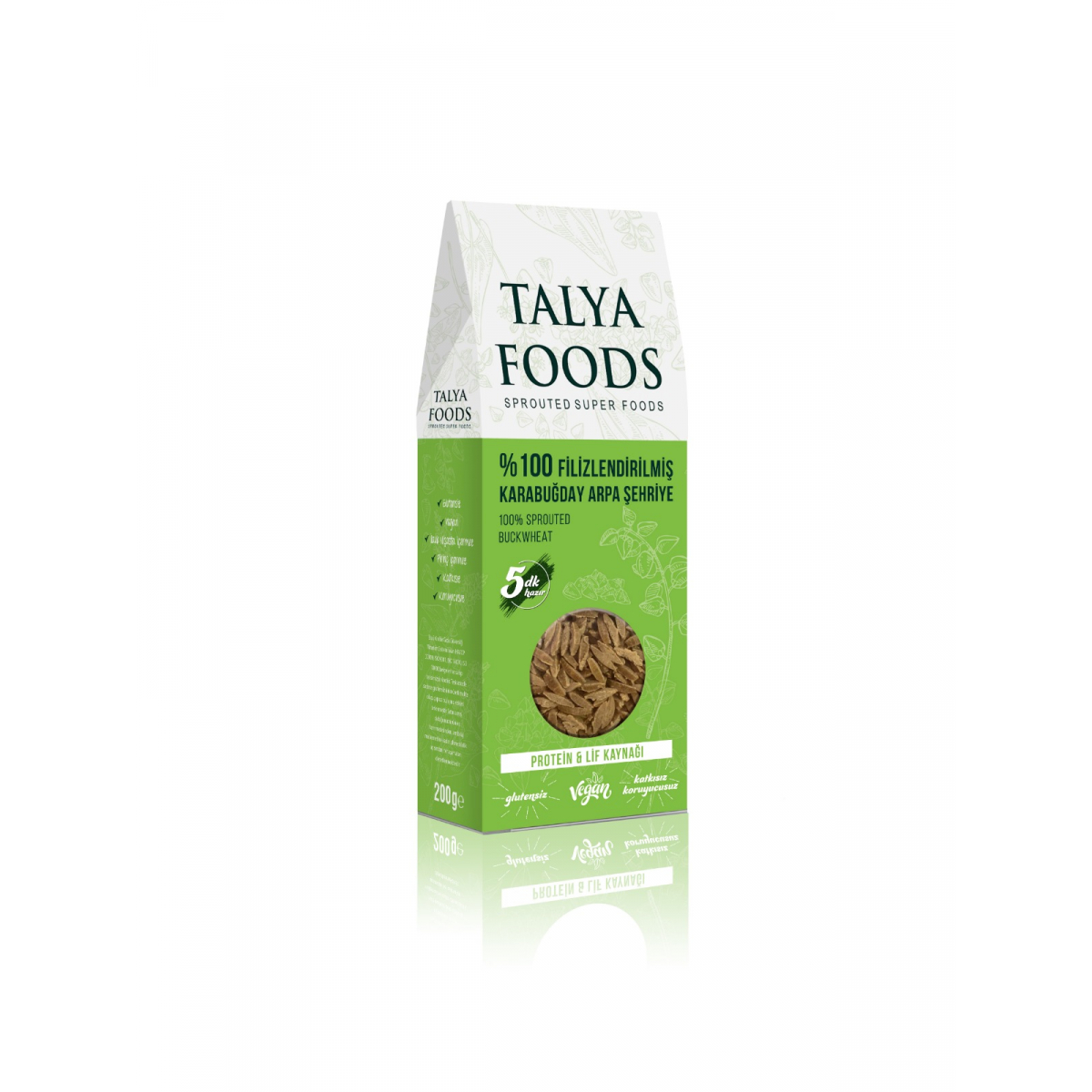 Talya Foods Filizlendirilmiş Çiğ Karabuğday Şehriye 200 G