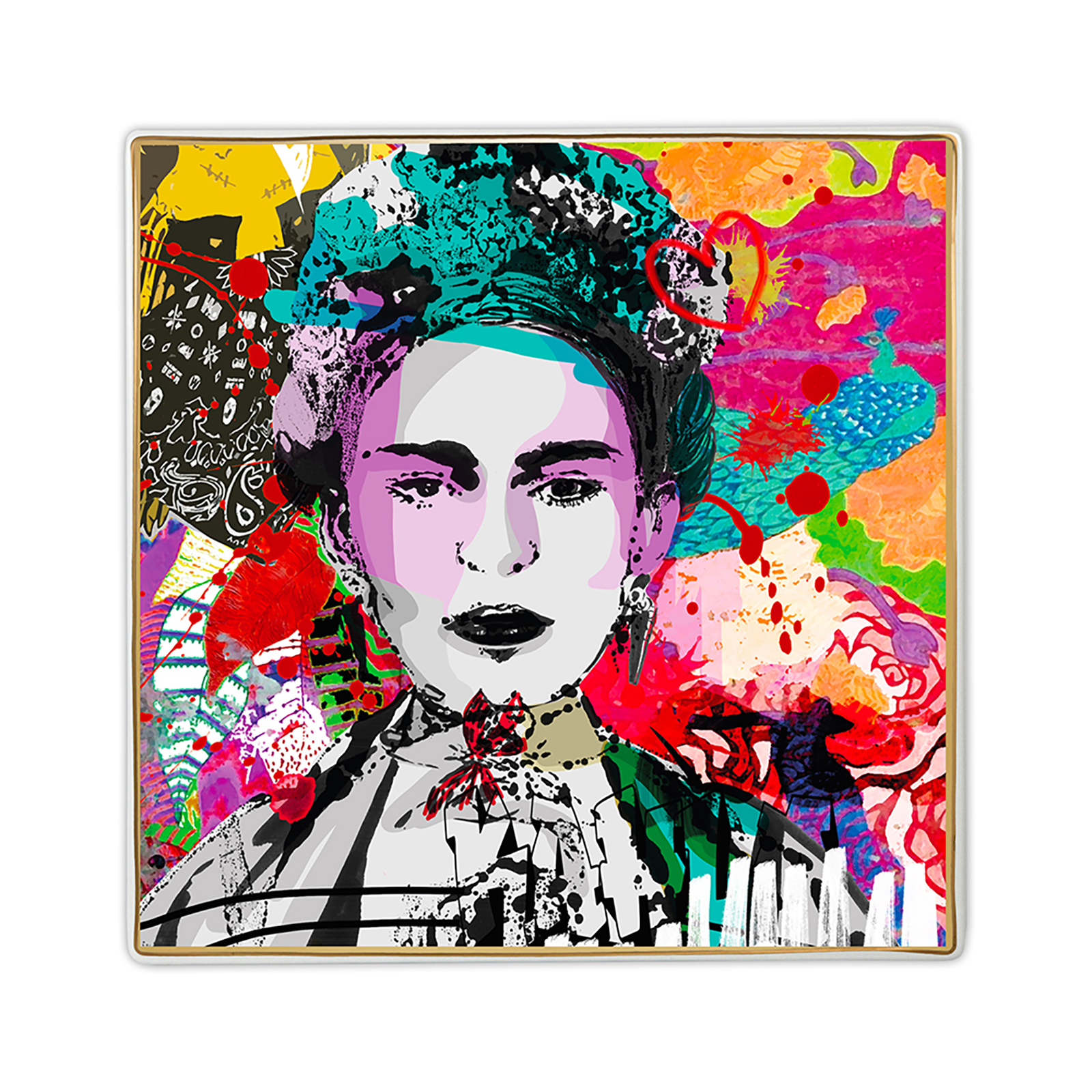 Baci Milano Street Art Tepsi 15 cm x 15 cm Frida