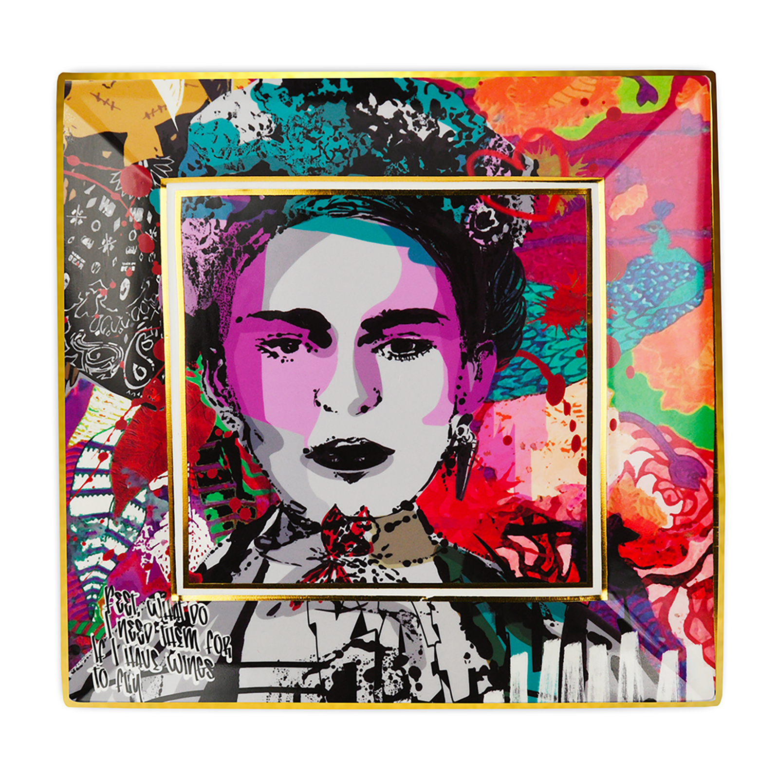 Baci Milano Street Art Gift Tepsi 18x18 cm Frida
