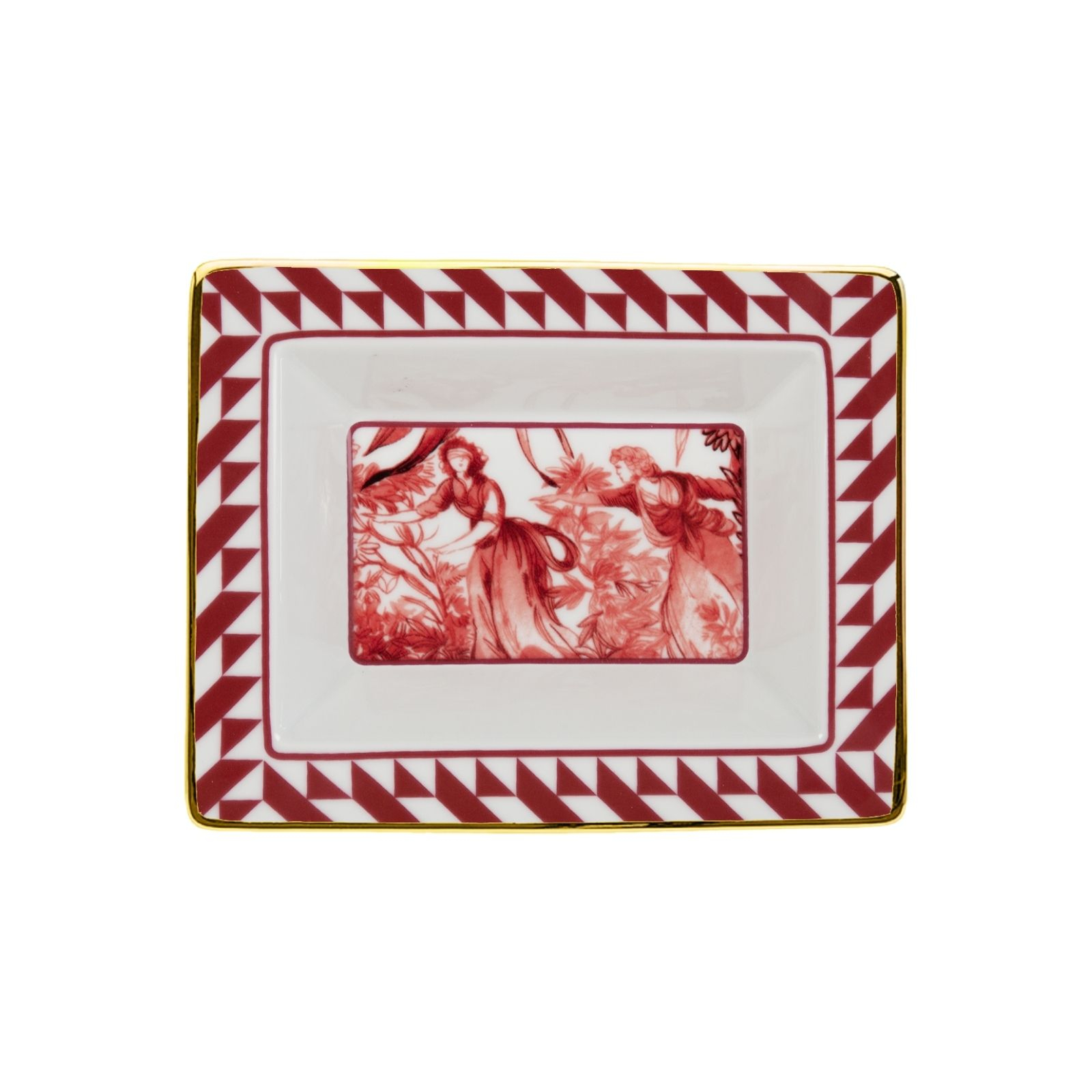Baci Milano Le Rouge Porselen Midi Tepsi 19,5x15,5 cm Kırmızı