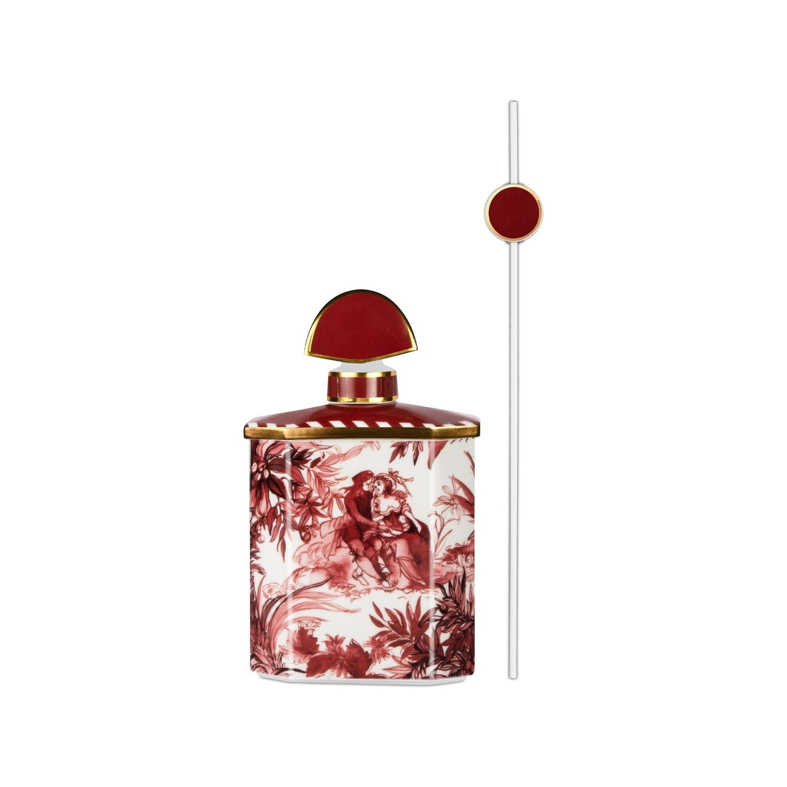 Baci Milano Le Rouge Porselen Mini Parfüm Şişesi 7x13 cm