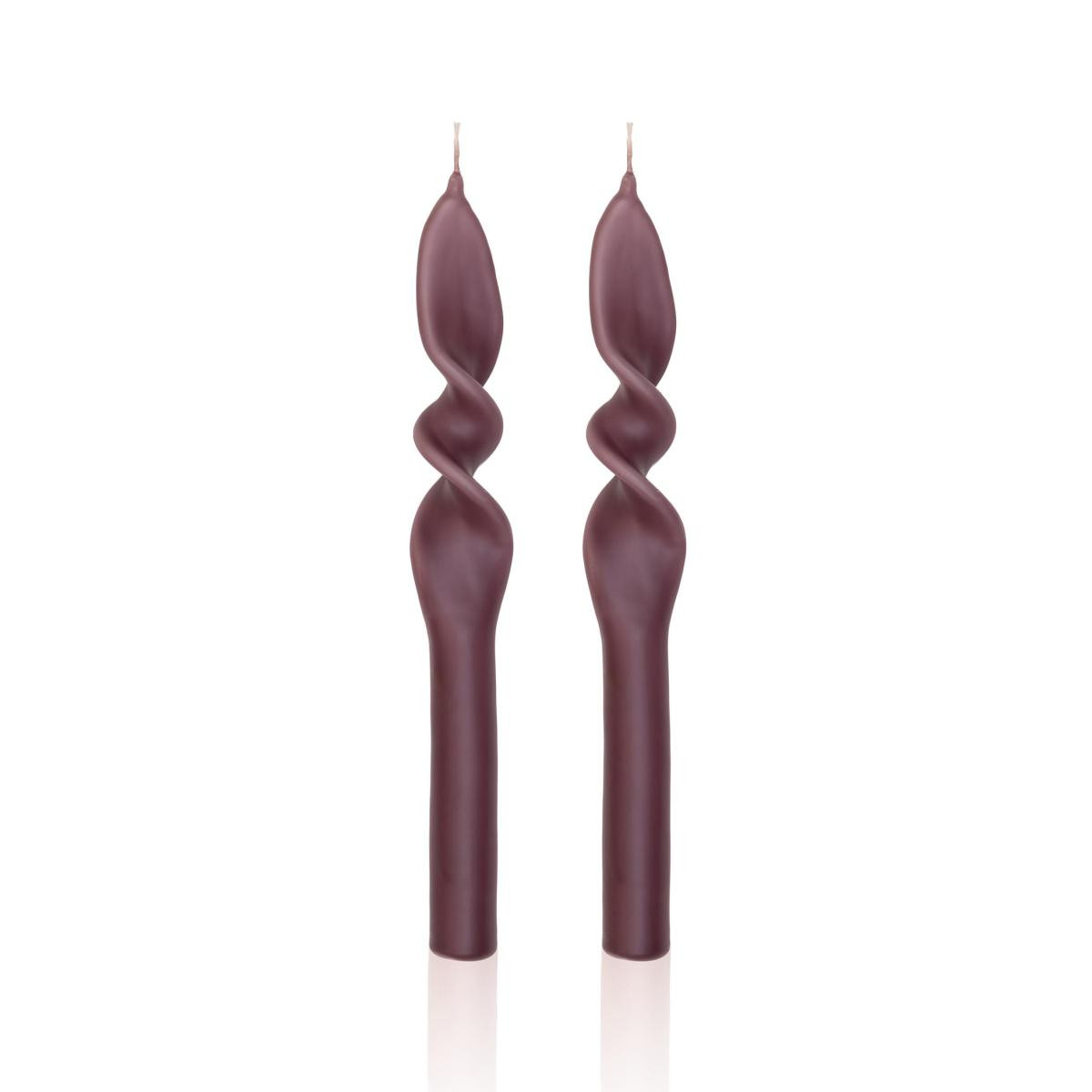 The Mia Burgu Şamdan Mumu 2li Set Vizon 25 Cm