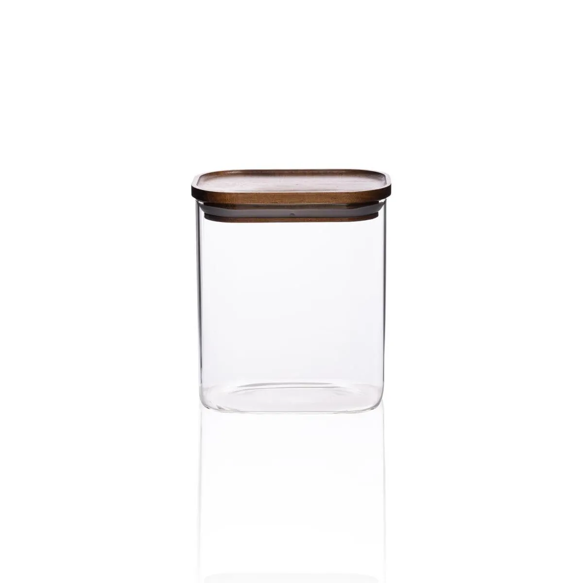 The Mia Akasya Dikdörtgen Cam Kavanoz 900 Ml