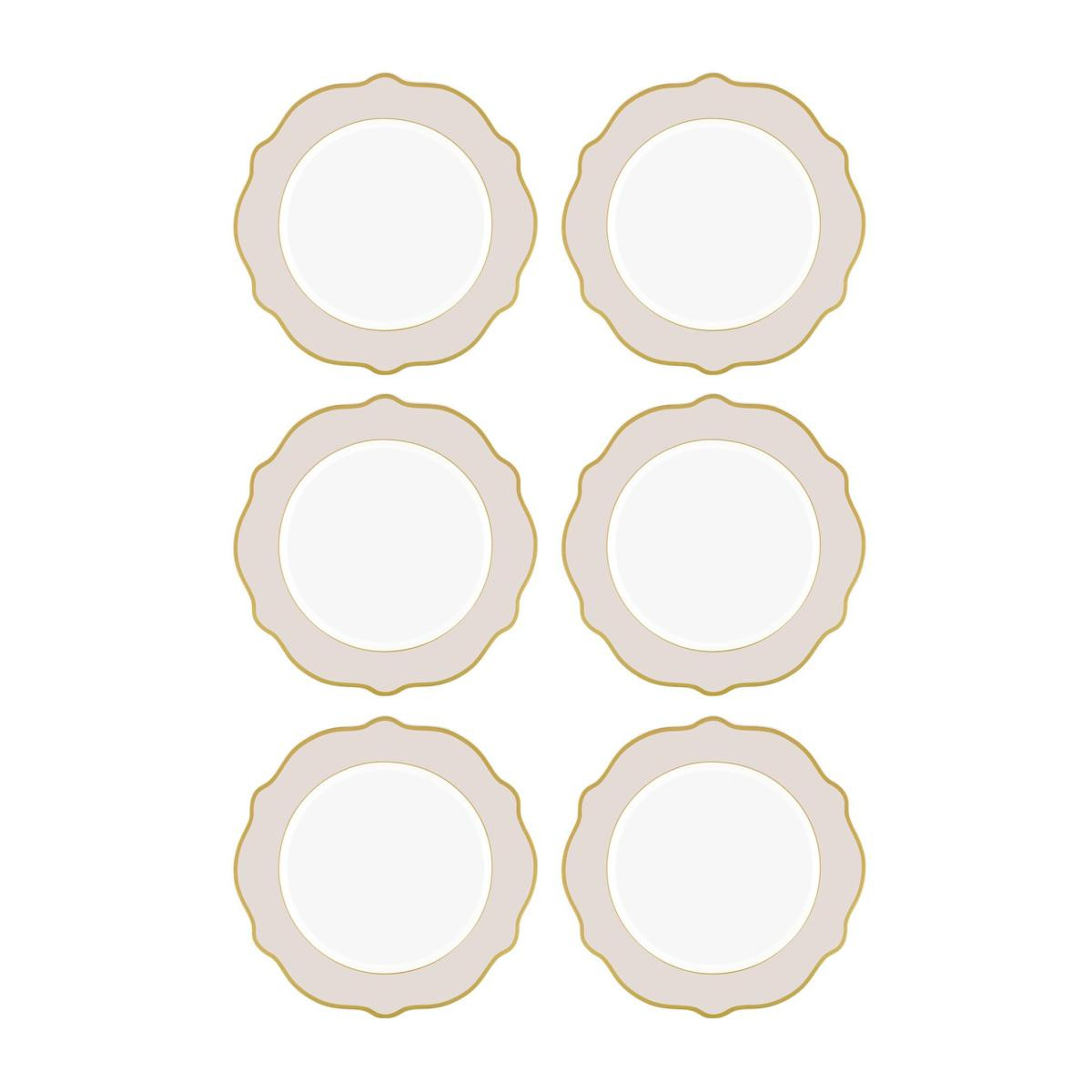 The Mia Jaswely Servis Tabağı 6 Parça Kum Beji 27 Cm