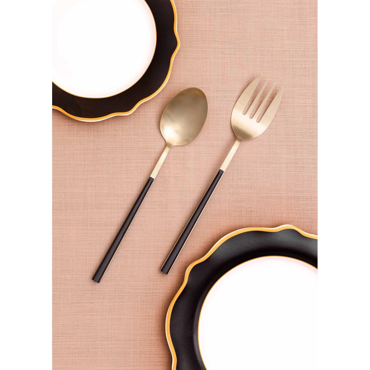 The Mia Bianco Salata Servis Takımı Gold 2 Parça Ckb0248