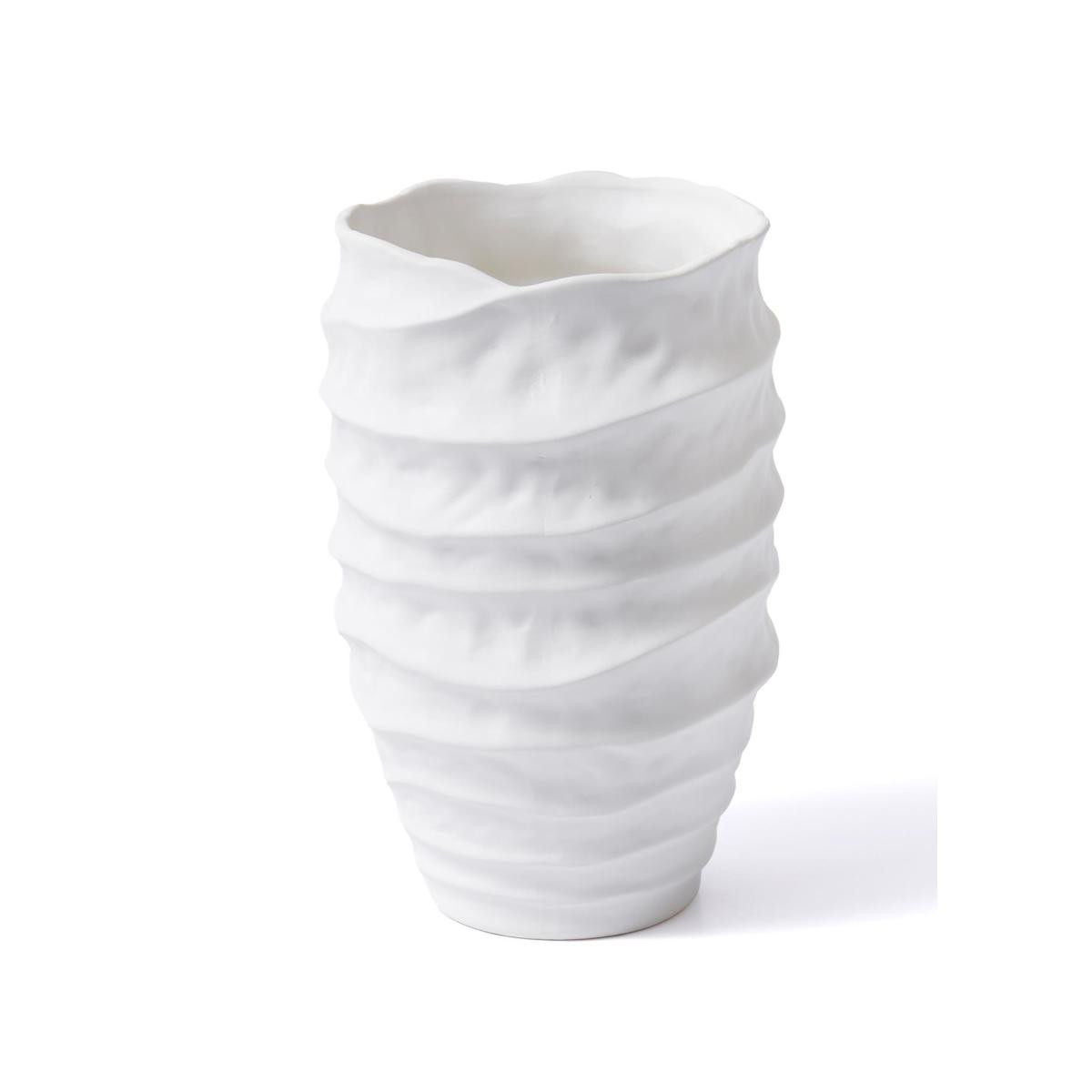 The Mia Licia Seramik Vazo Beyaz 20x20x31 Cm