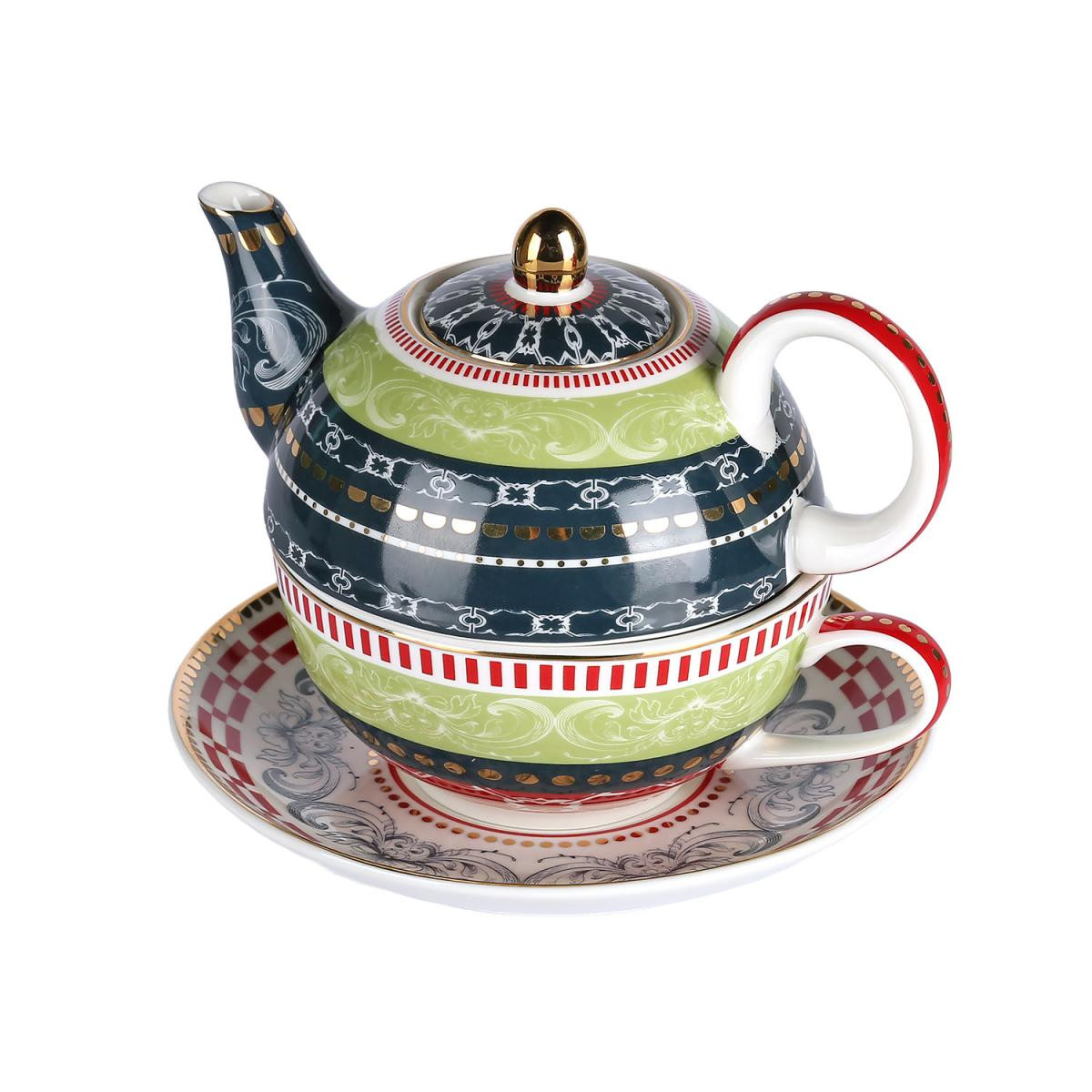 Lucky Art Lancelot New Bone China Porselen Demlik Ve Fincan Seti