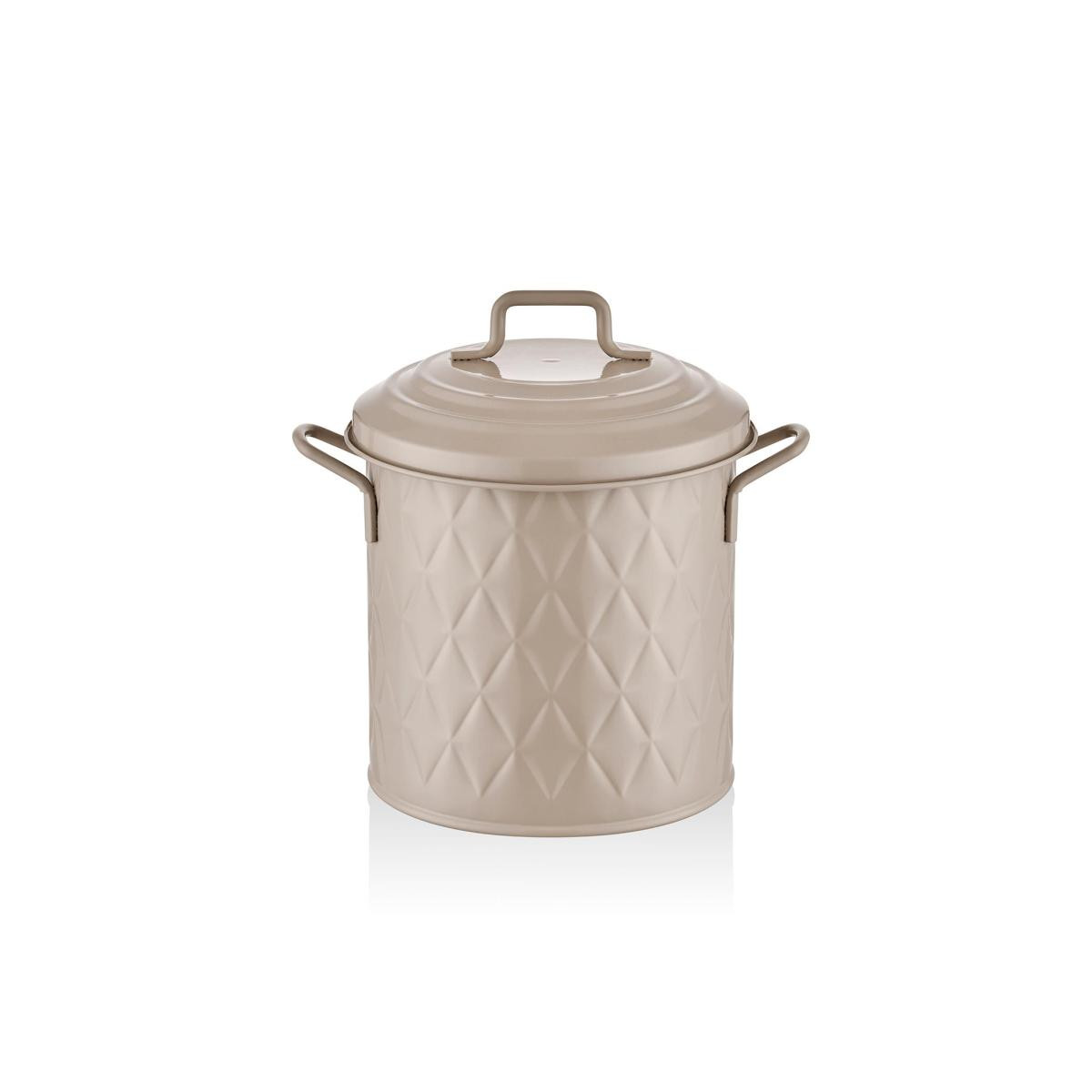 The Mia Prizma Çöp Kovası Tezgah Karamel 4 Lt