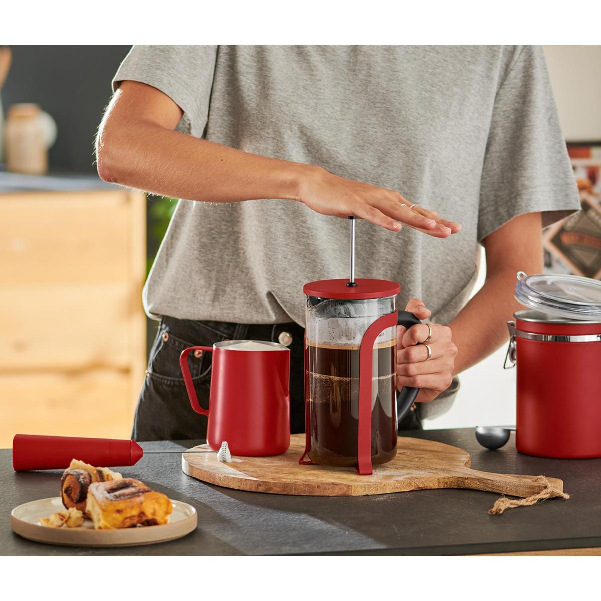 Tchibo French Press, Kırmızı 800 Ml