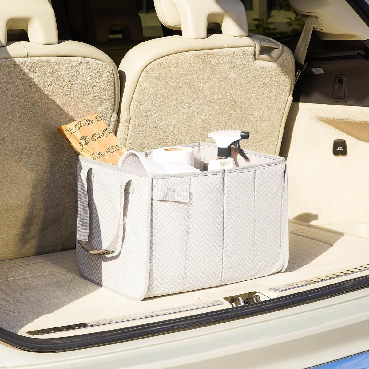 Ocean Home Textile Araç İçi Gri Balıksırtı Bagaj Düzenleyici 31 X 36 X 27 Cm